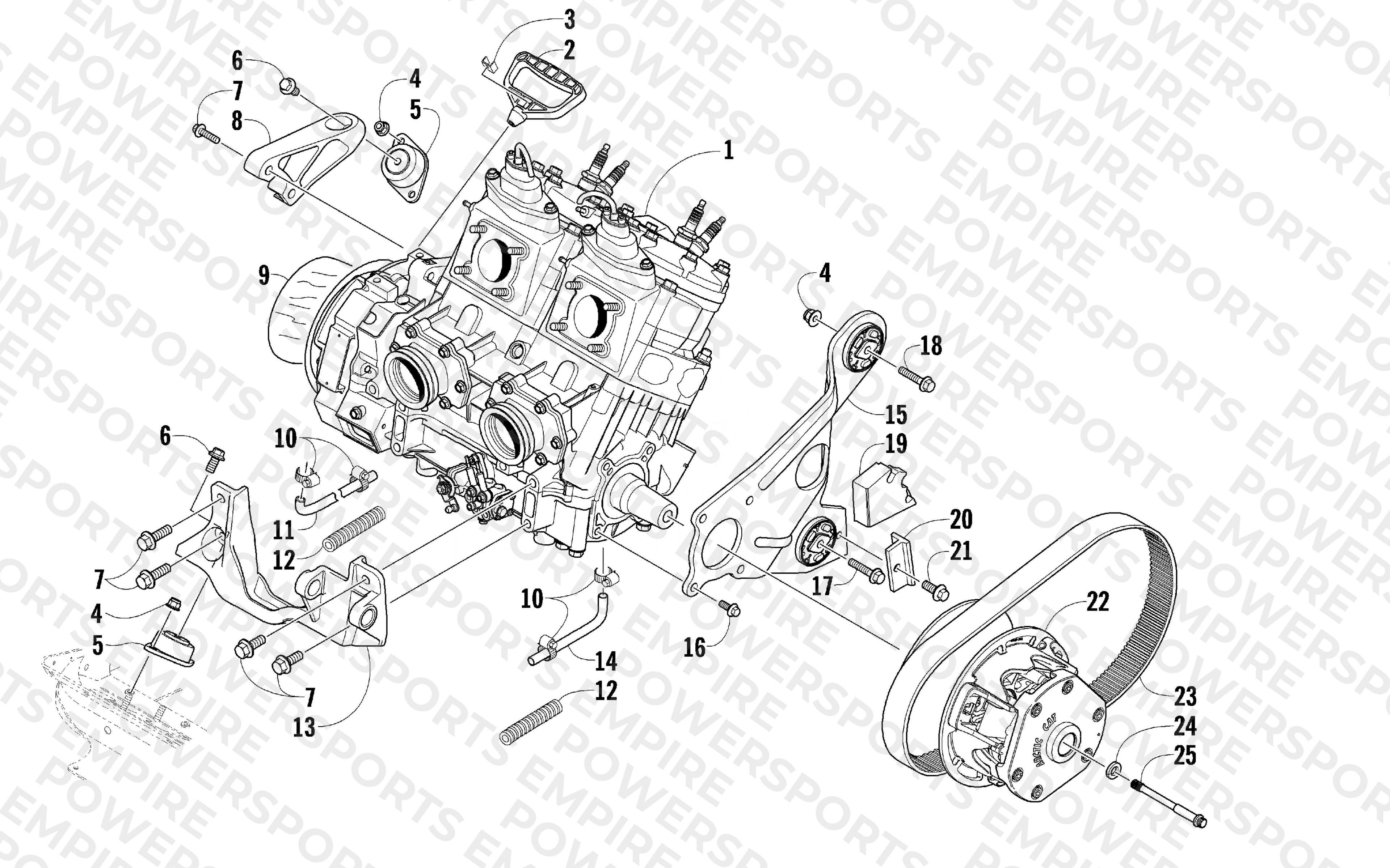 ENGINE AND RELATED PARTS