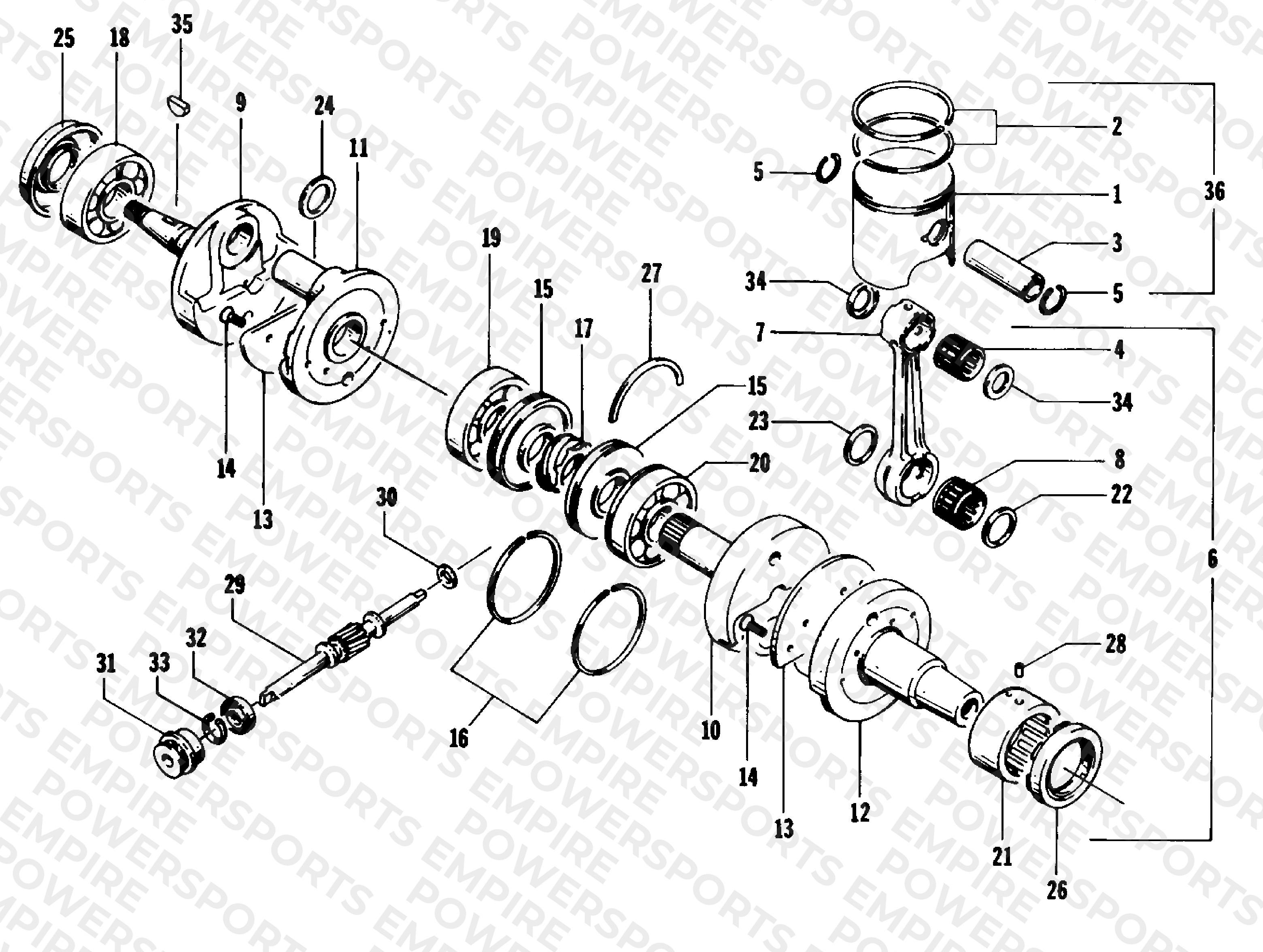 PISTON AND CRANKSHAFT