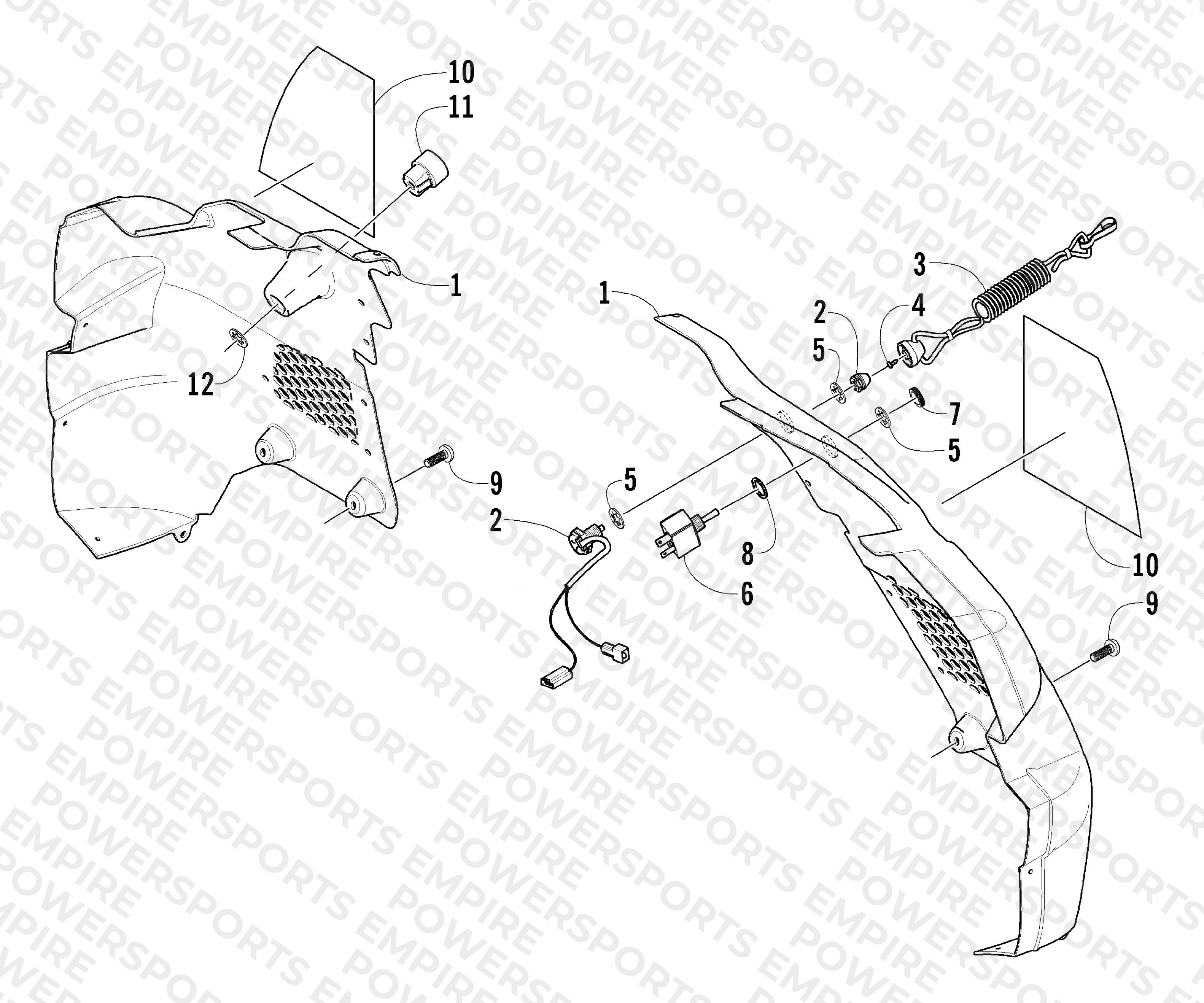CONSOLE AND SWITCH ASSEMBLY