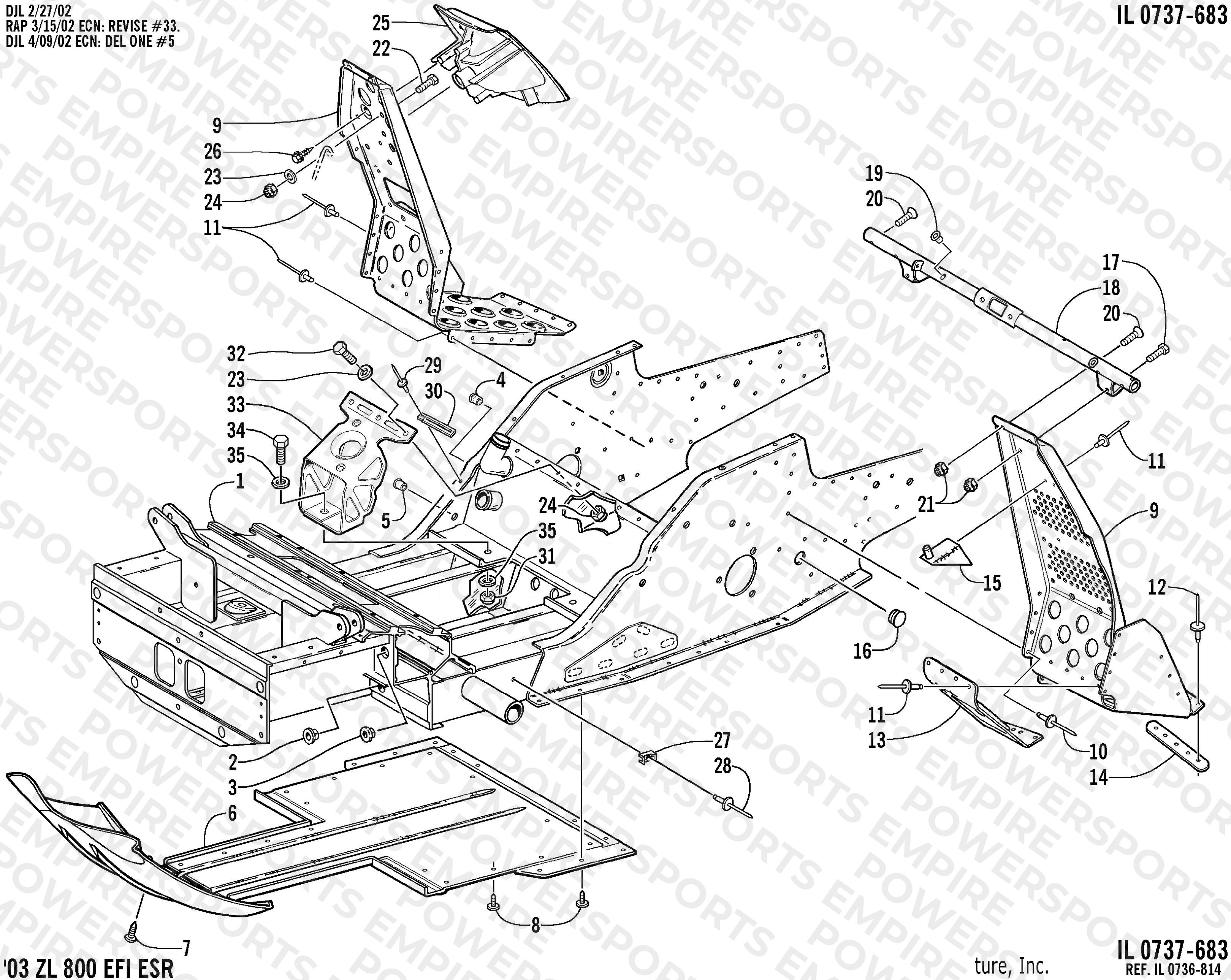 FRONT FRAME AND FOOTREST ASSEMBLY
