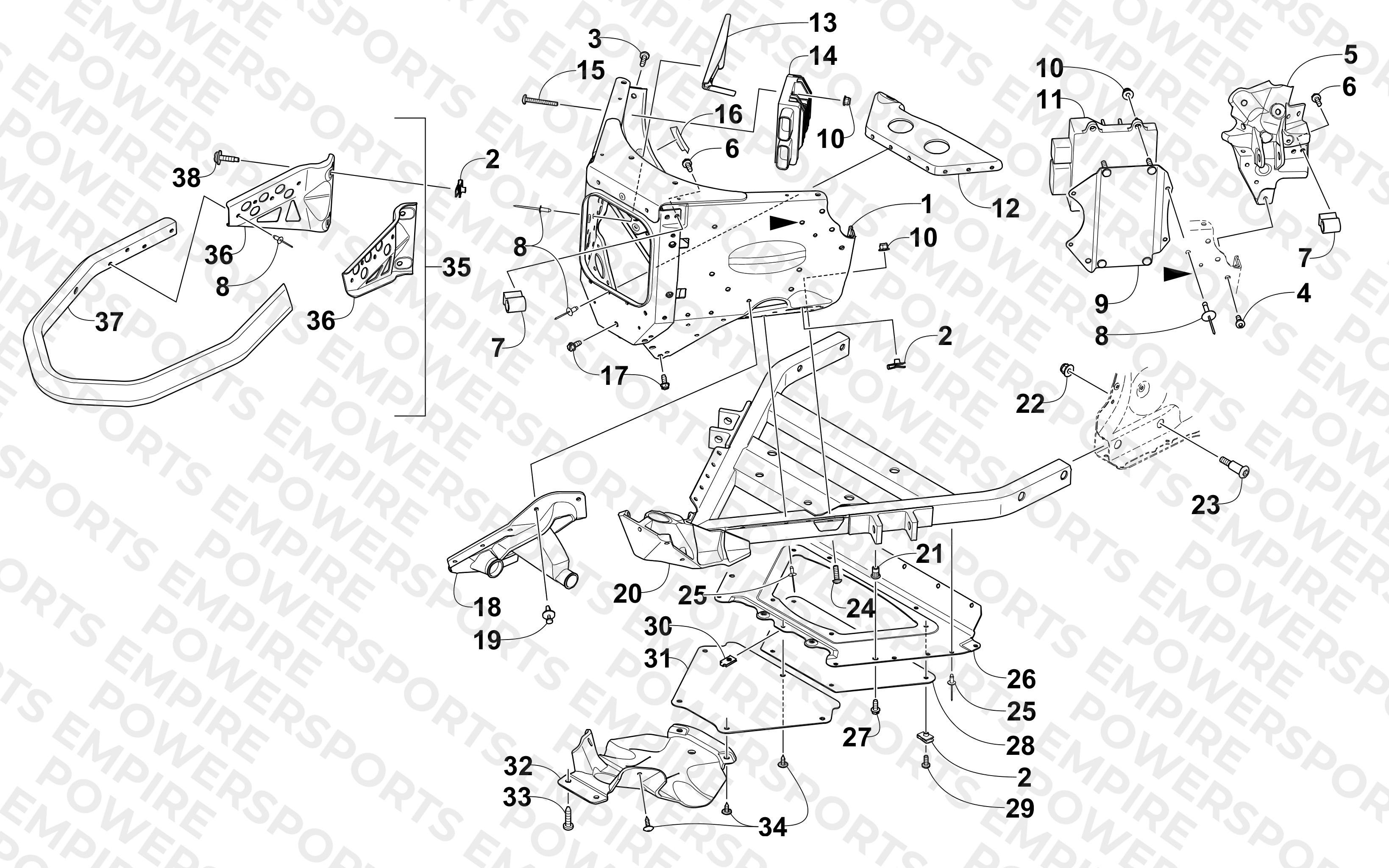 FRONT BUMPER AND FRAME ASSEMBLY