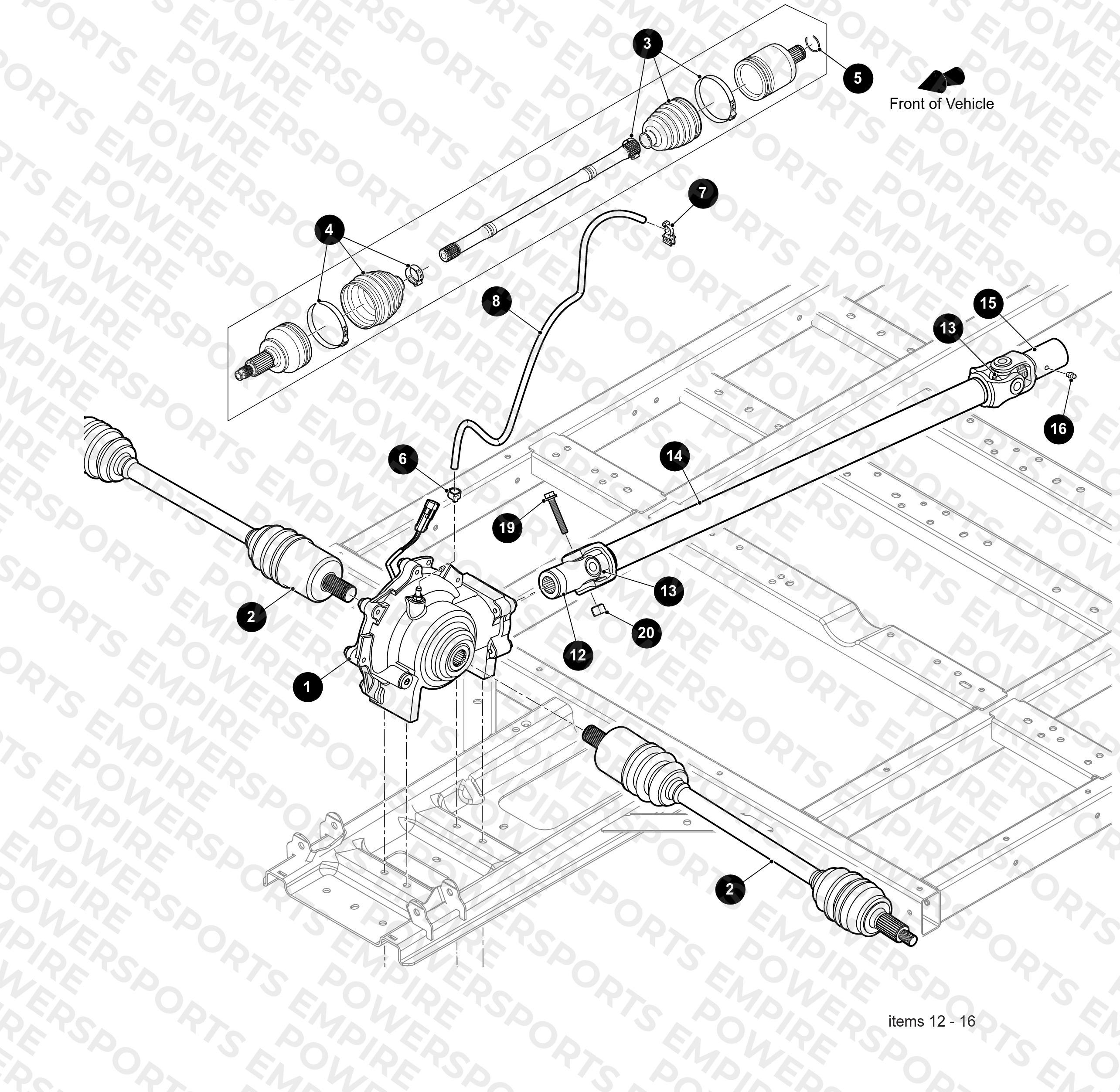 FRONT DRIVE GEARCASE/AXLES