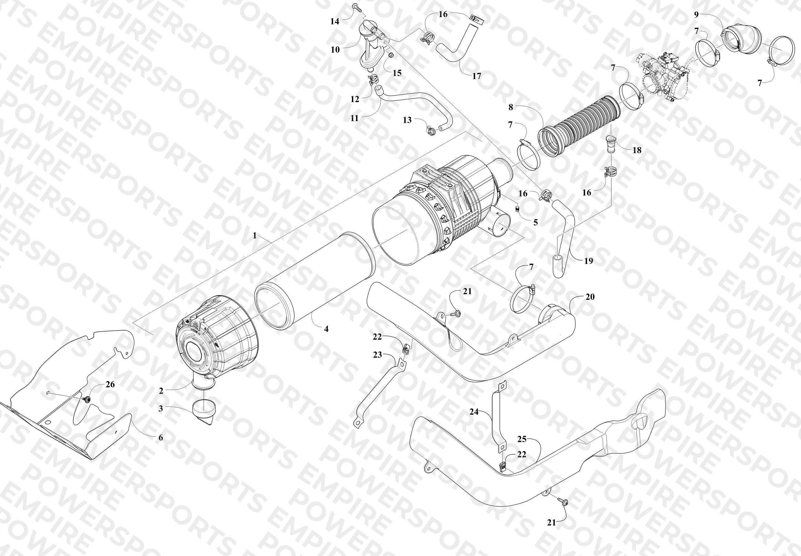 AIR INTAKE AND BELT COOLING ASSEMBLY