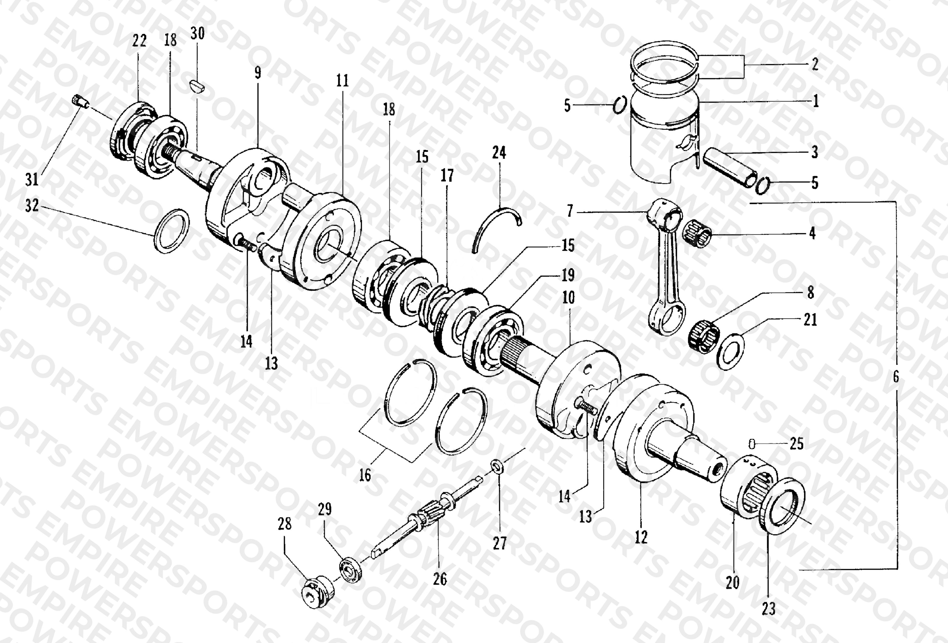 PISTON AND CRANKSHAFT