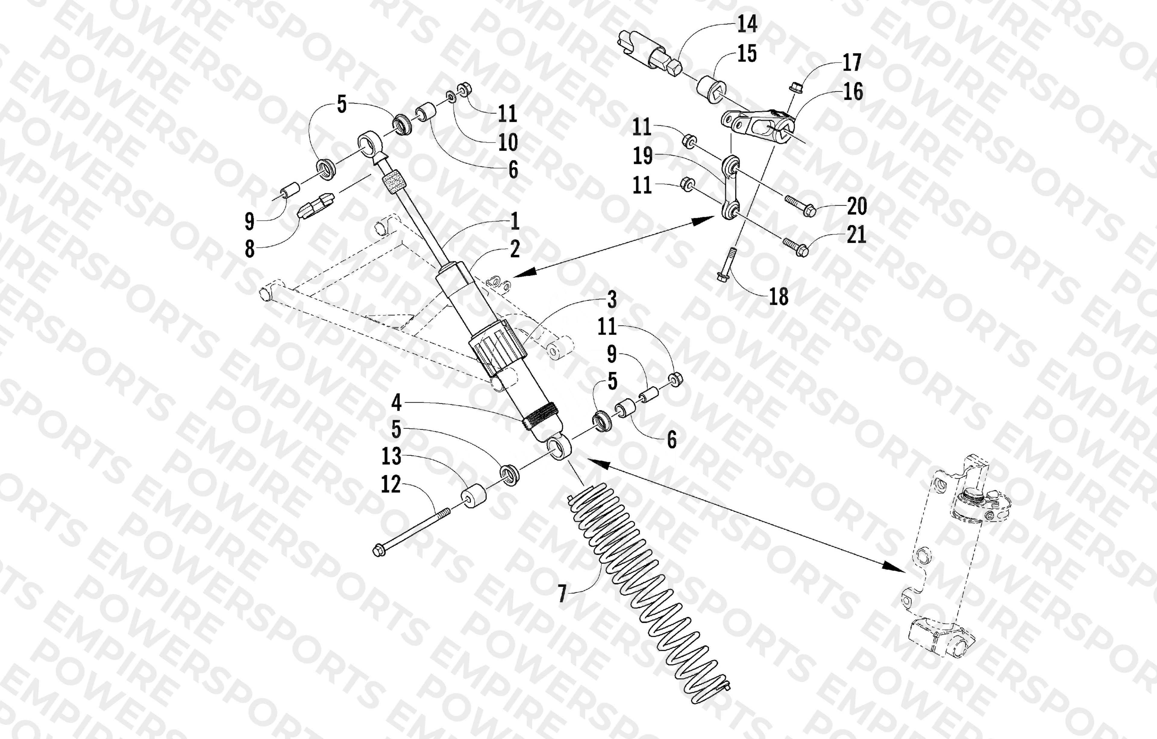 SHOCK ABSORBER AND SWAY BAR ASSEMBLY
