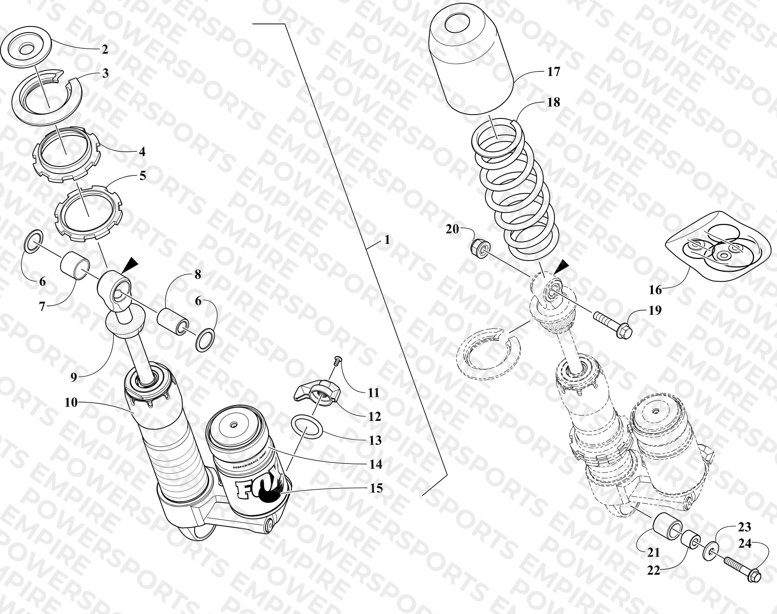 REAR SUSPENSION FRONT ARM SHOCK ABSORBER