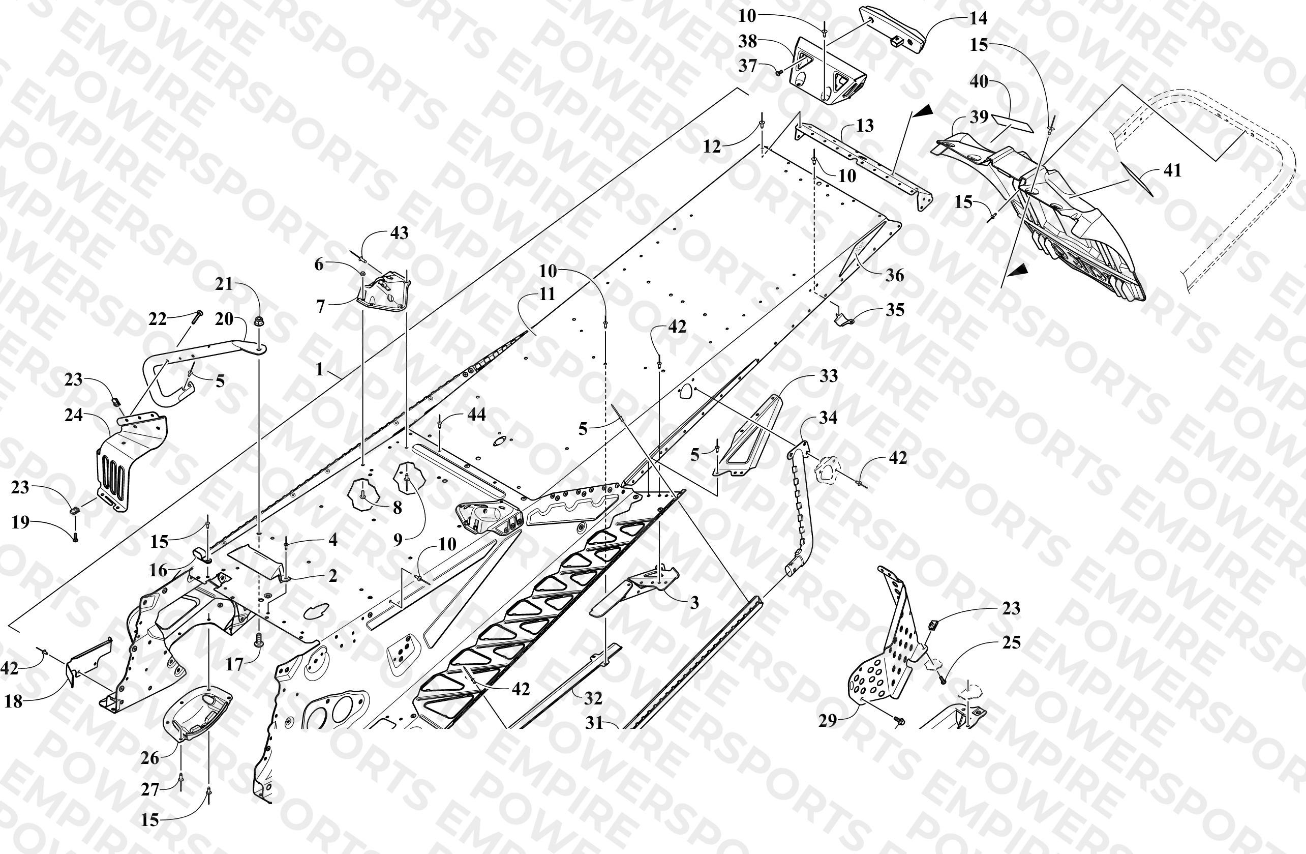 TUNNEL AND SNOWFLAP ASSEMBLY