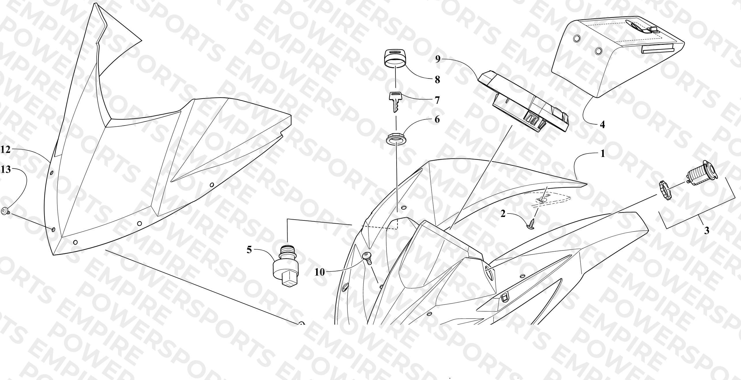 WINDSHIELD AND INSTRUMENTS ASSEMBLIES