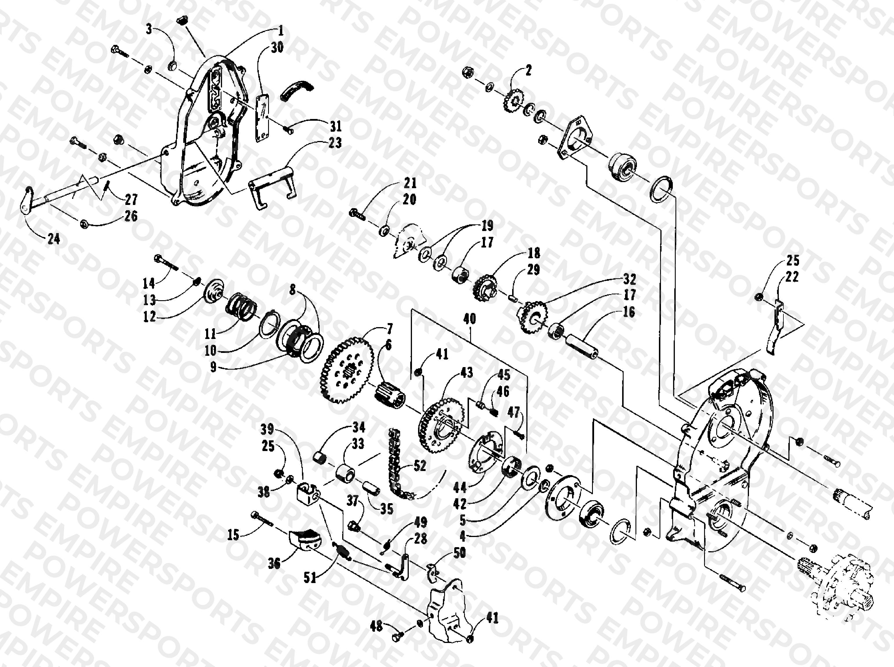 DRIVE/REVERSE DROPCASE ASSEMBLY
