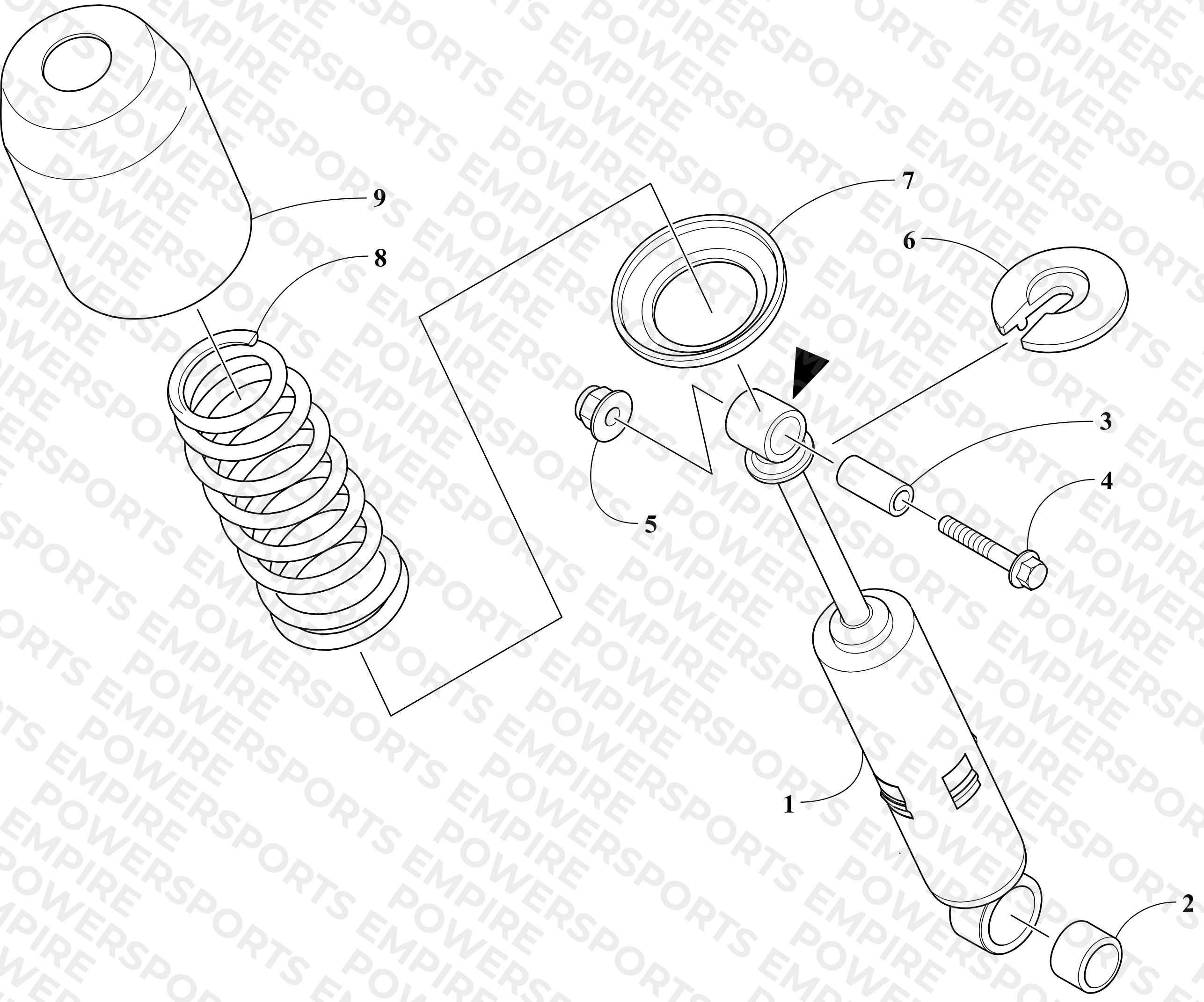 REAR SUSPENSION FRONT ARM SHOCK ABSORBER ASSEMBLY