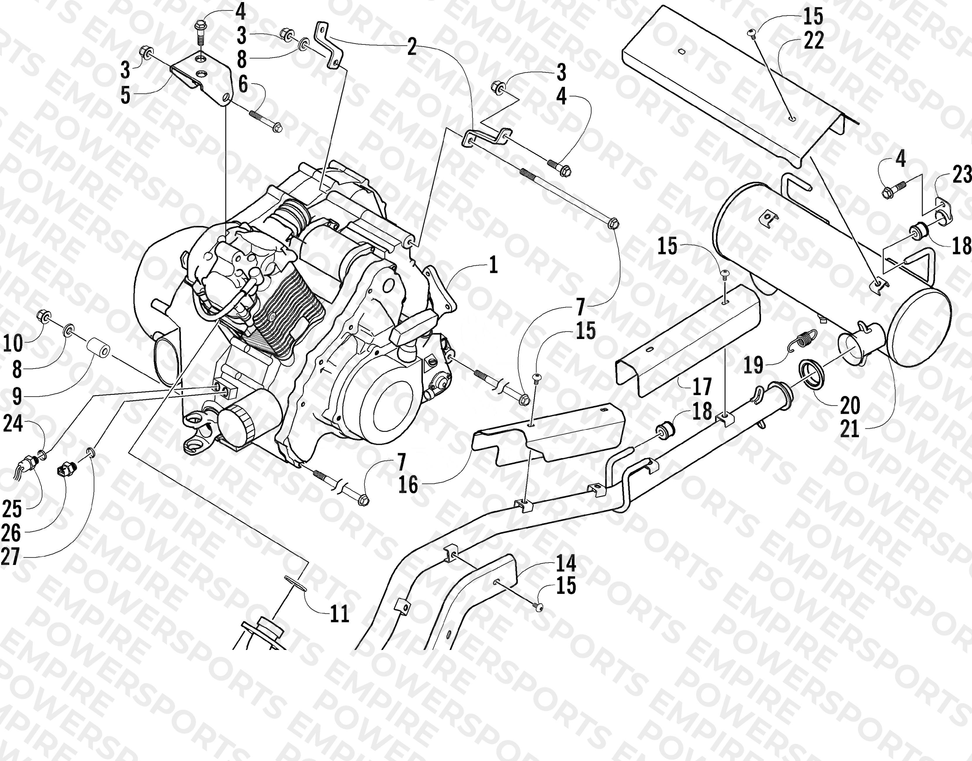 ENGINE AND EXHAUST
