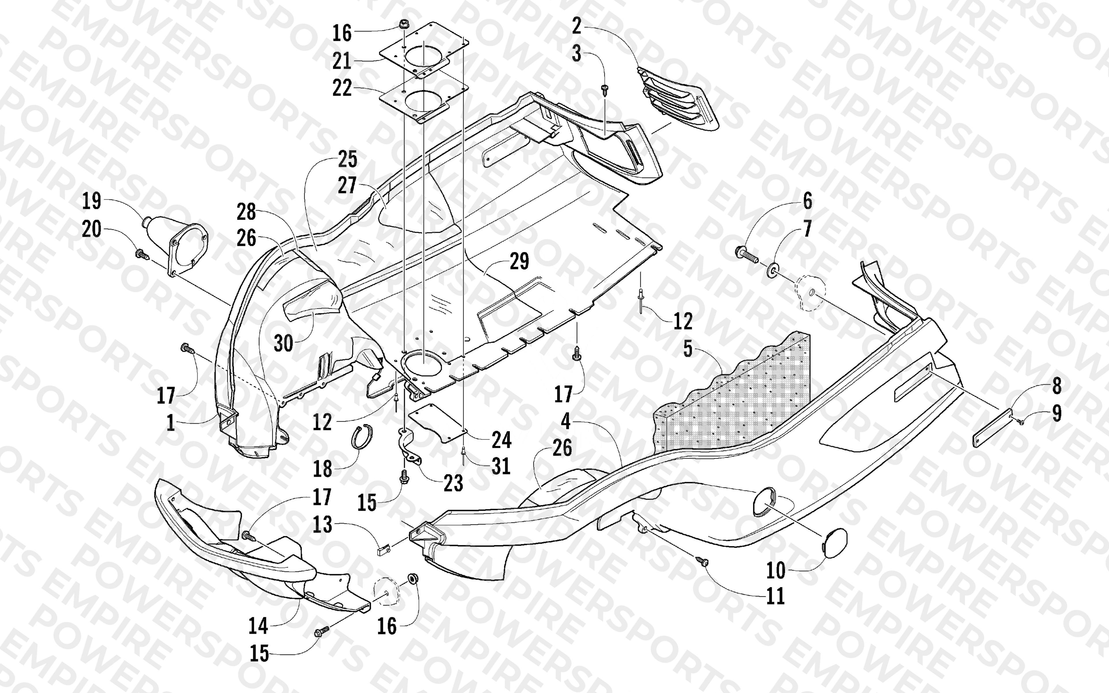 BELLY PAN AND FRONT BUMPER ASSEMBLY