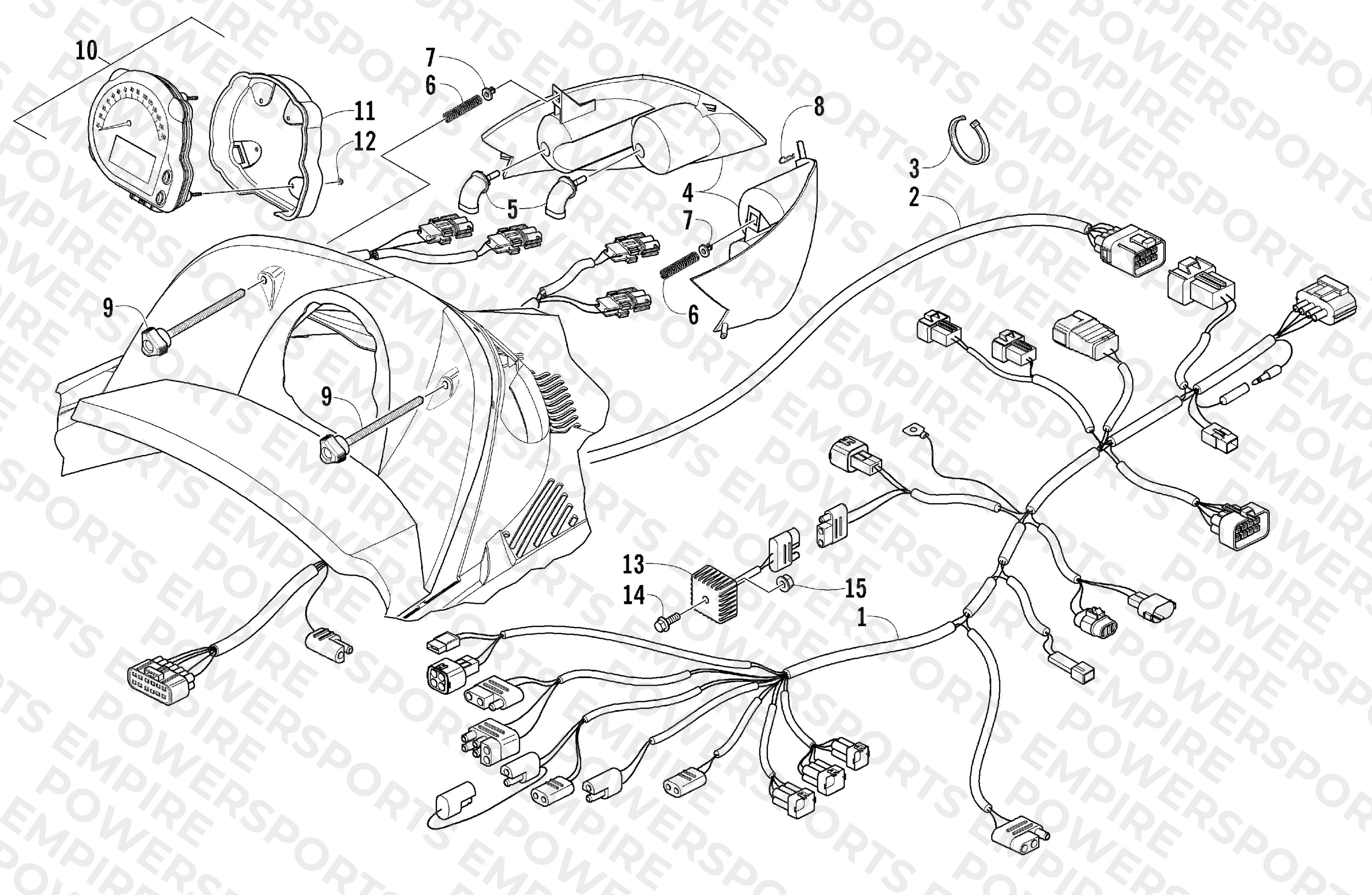 HEADLIGHT, INSTRUMENTS, AND WIRING ASSEMBLIES
