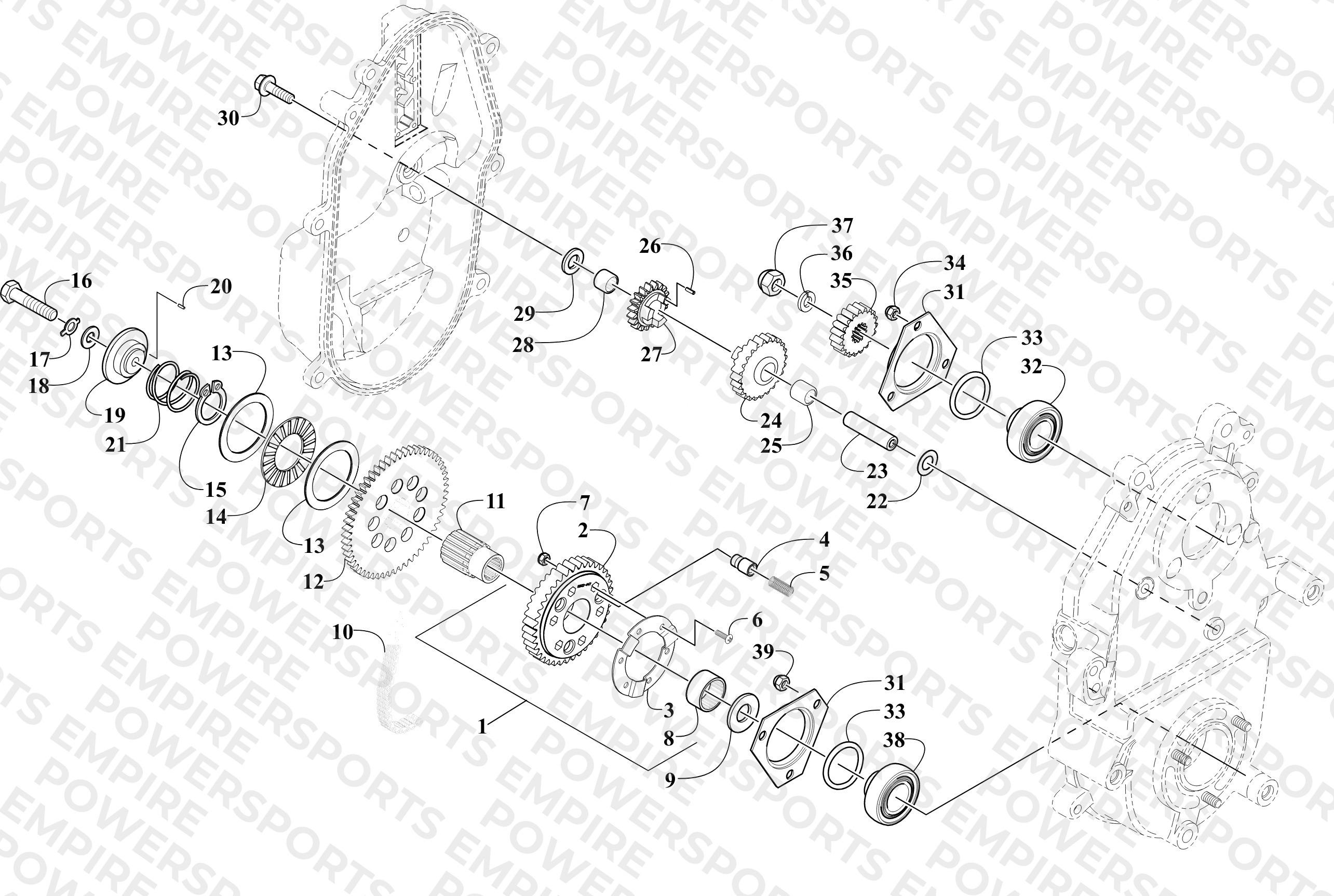 DRIVE/REVERSE DROPCASE ASSEMBLY