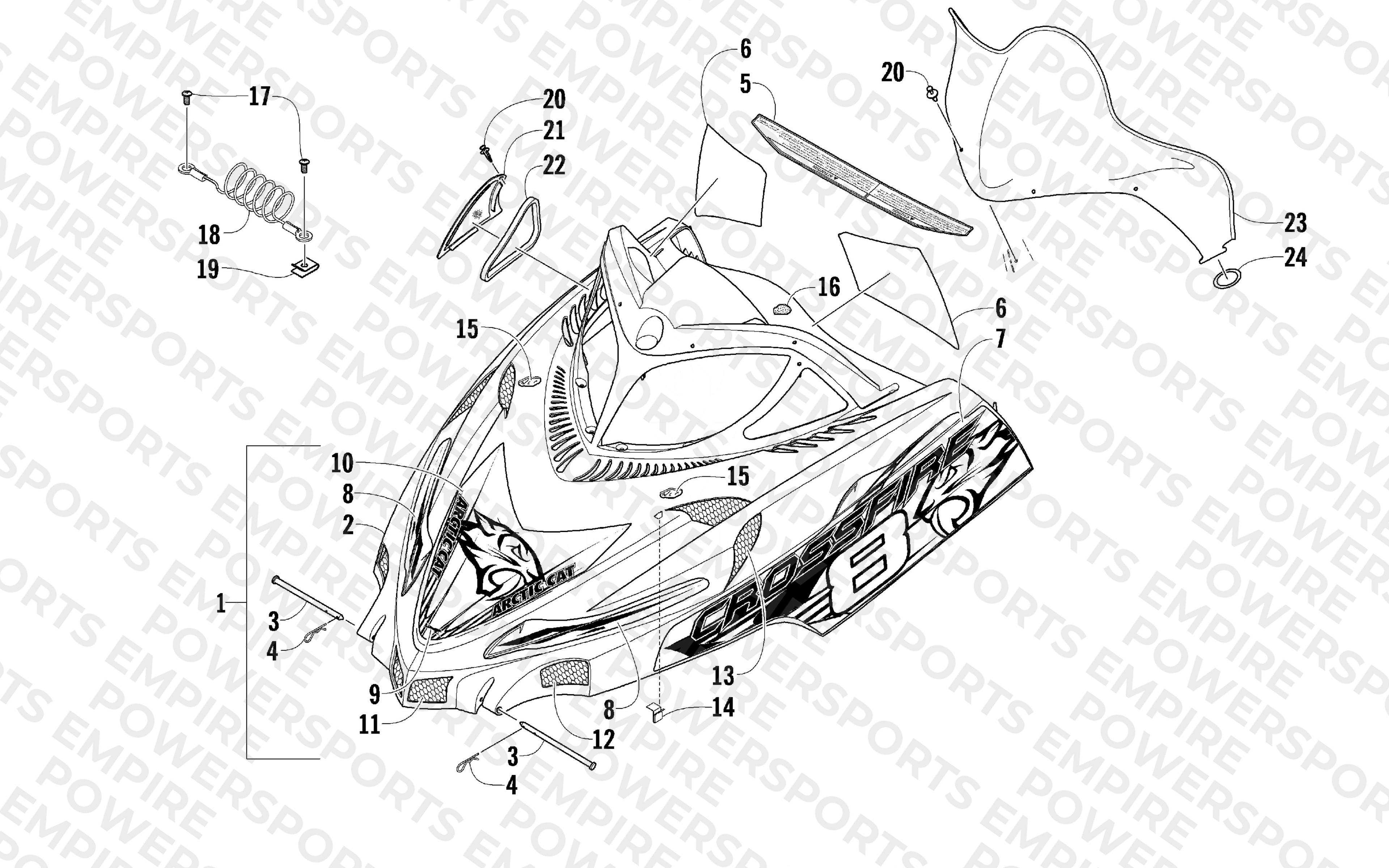 HOOD AND WINDSHIELD ASSEMBLY