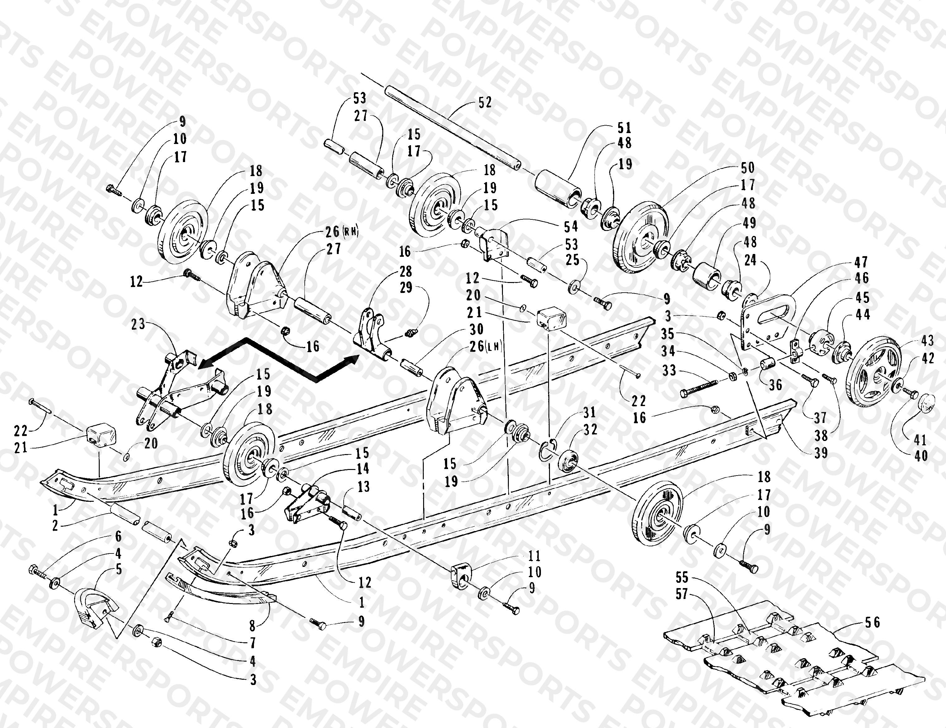 SLIDE RAIL AND TRACK ASSEMBLY