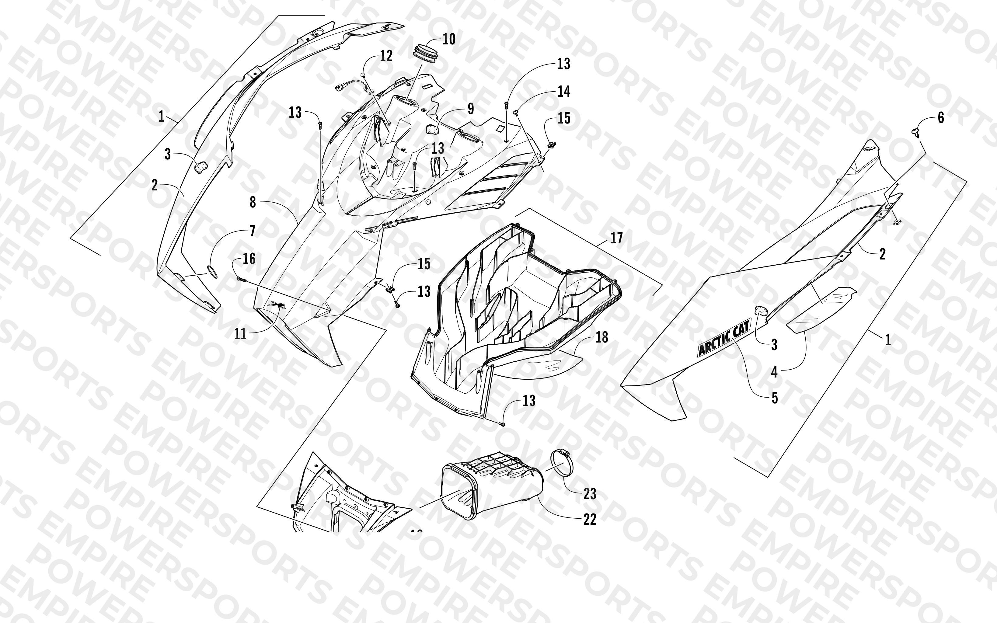 HOOD AND AIR INTAKE ASSEMBLY
