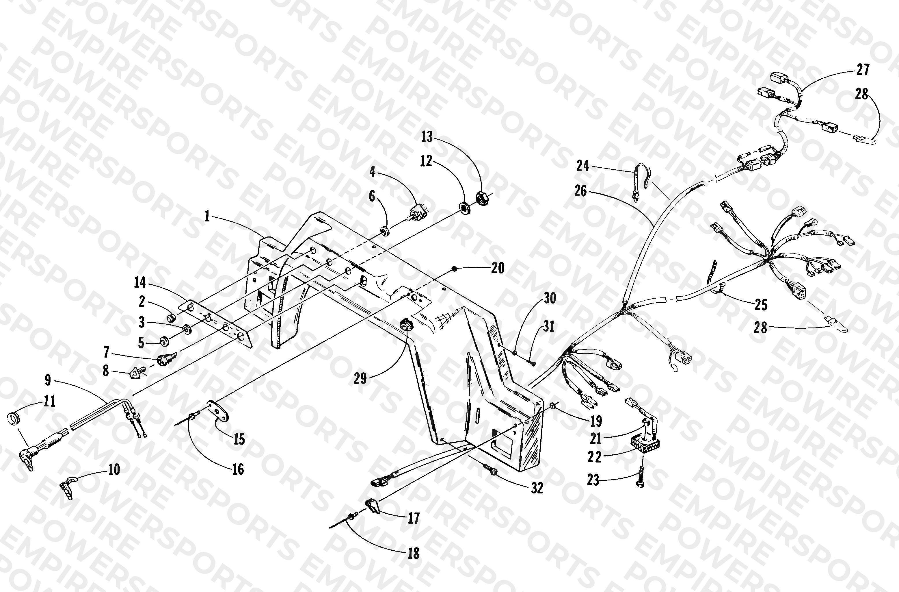 CONSOLE, SWITCHES, AND WIRING ASSEMBLIES