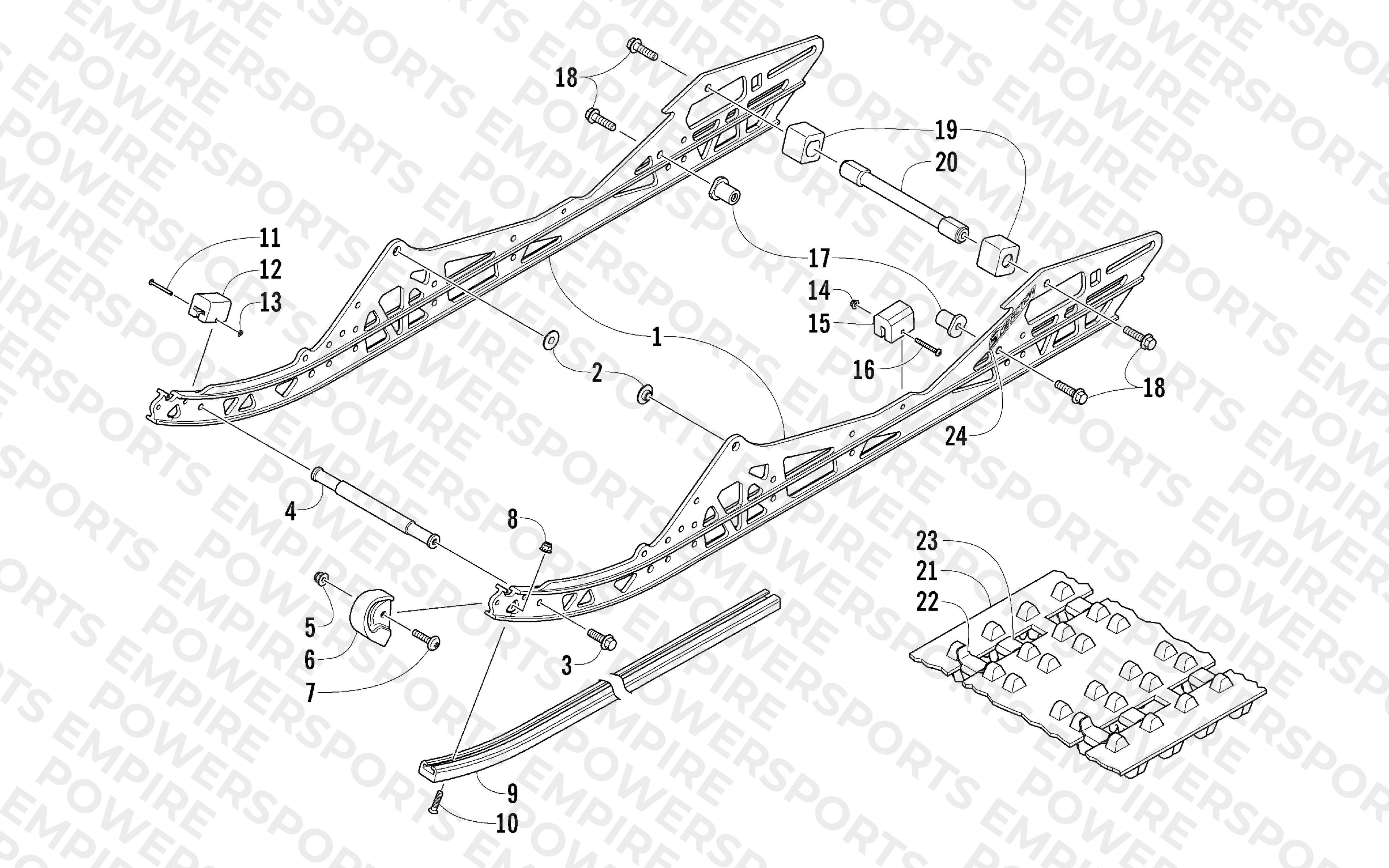SLIDE RAIL AND TRACK ASSEMBLY