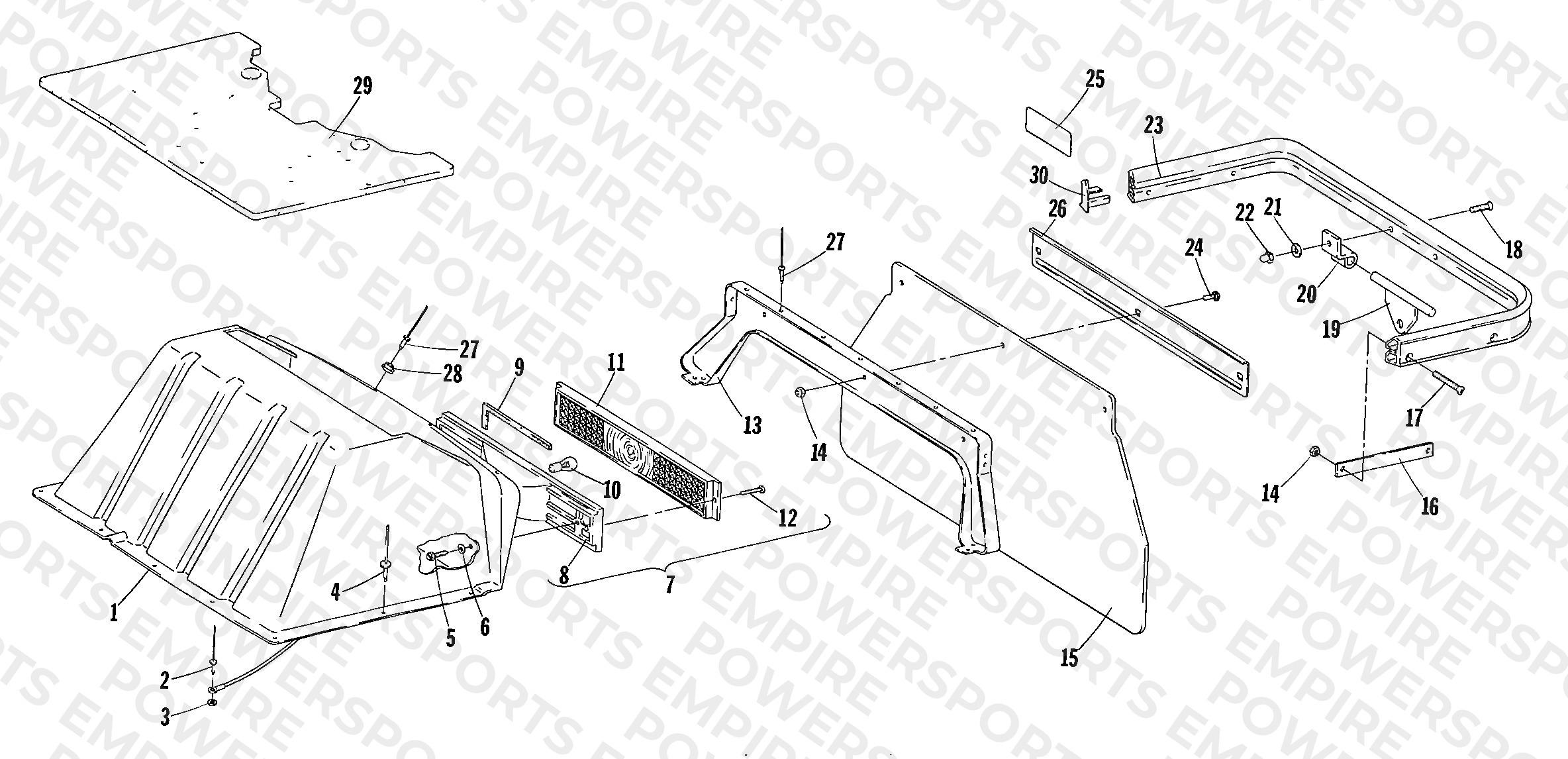 TAILIGHT, TOOLBOX & REAR BUMPER