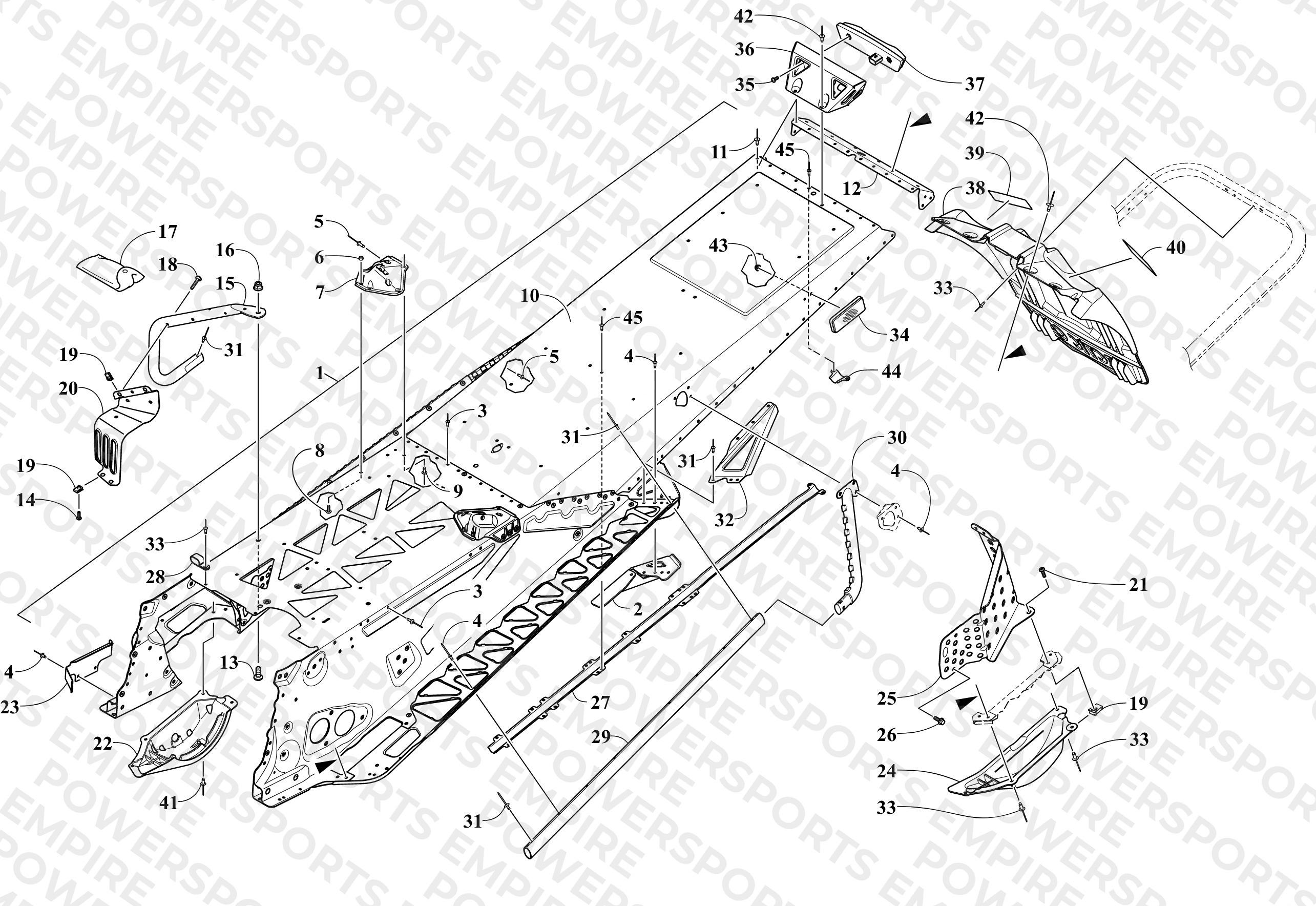 TUNNEL AND SNOWFLAP ASSEMBLY
