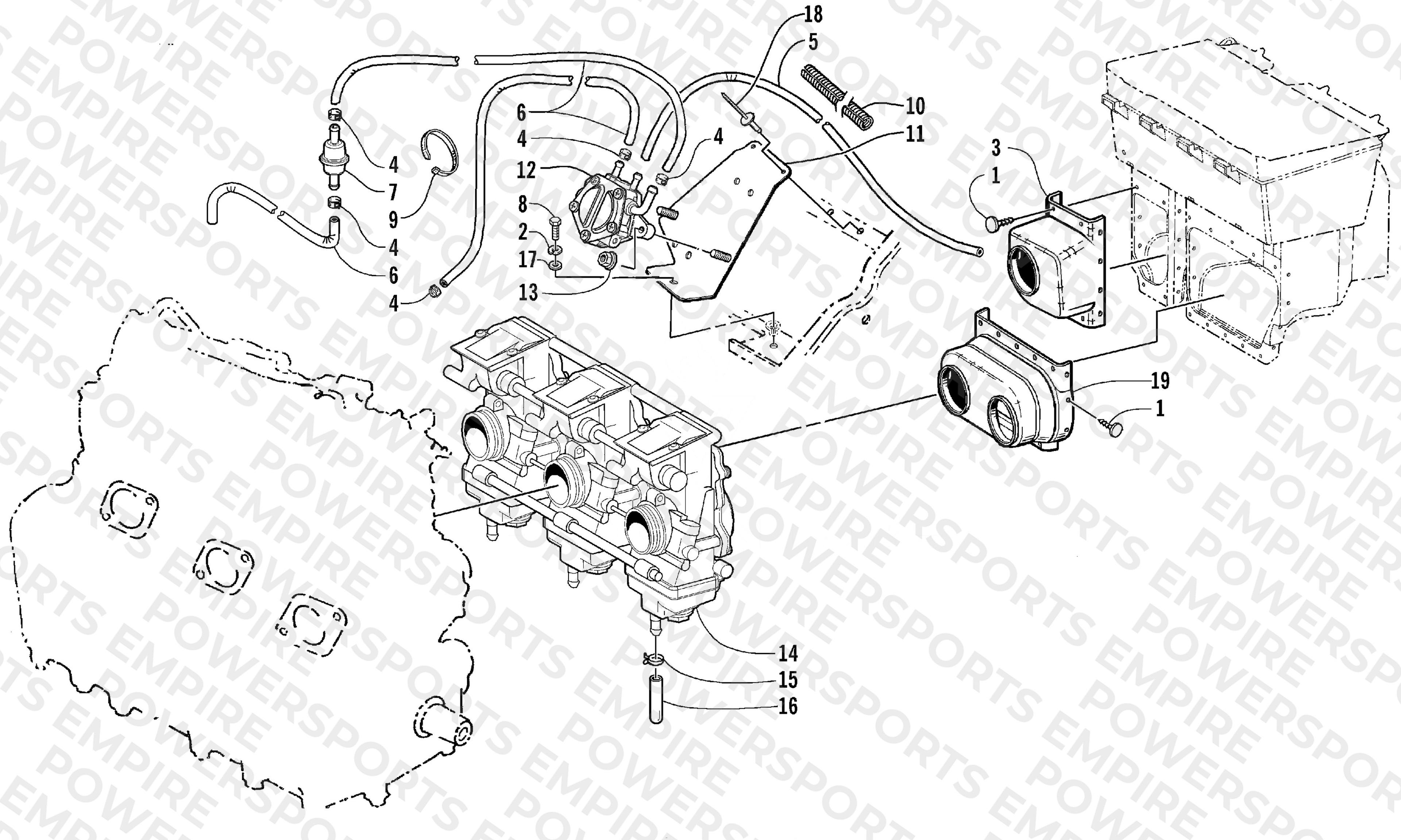 CARBURETOR AND FUEL PUMP ASSEMBLY