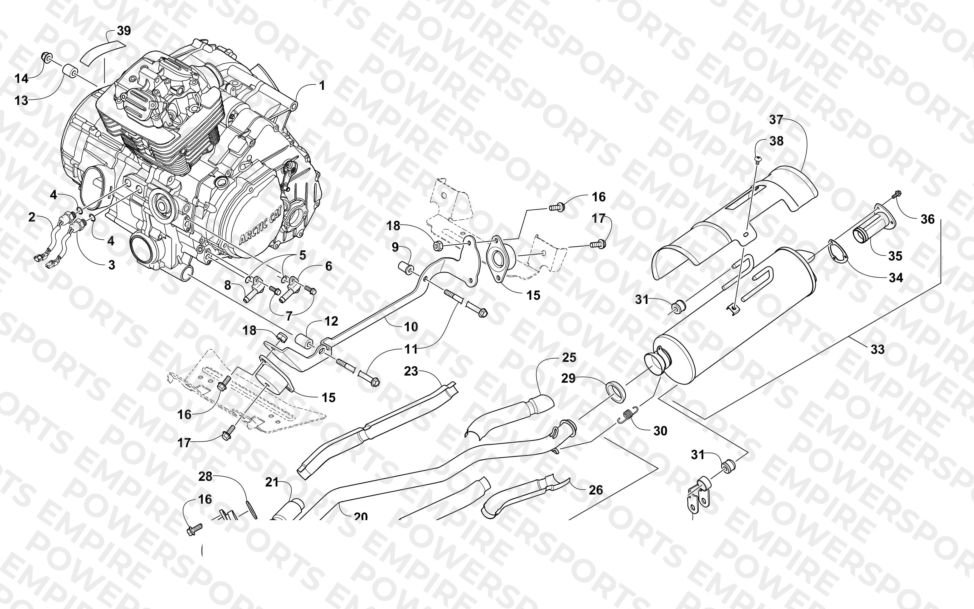 ENGINE AND EXHAUST