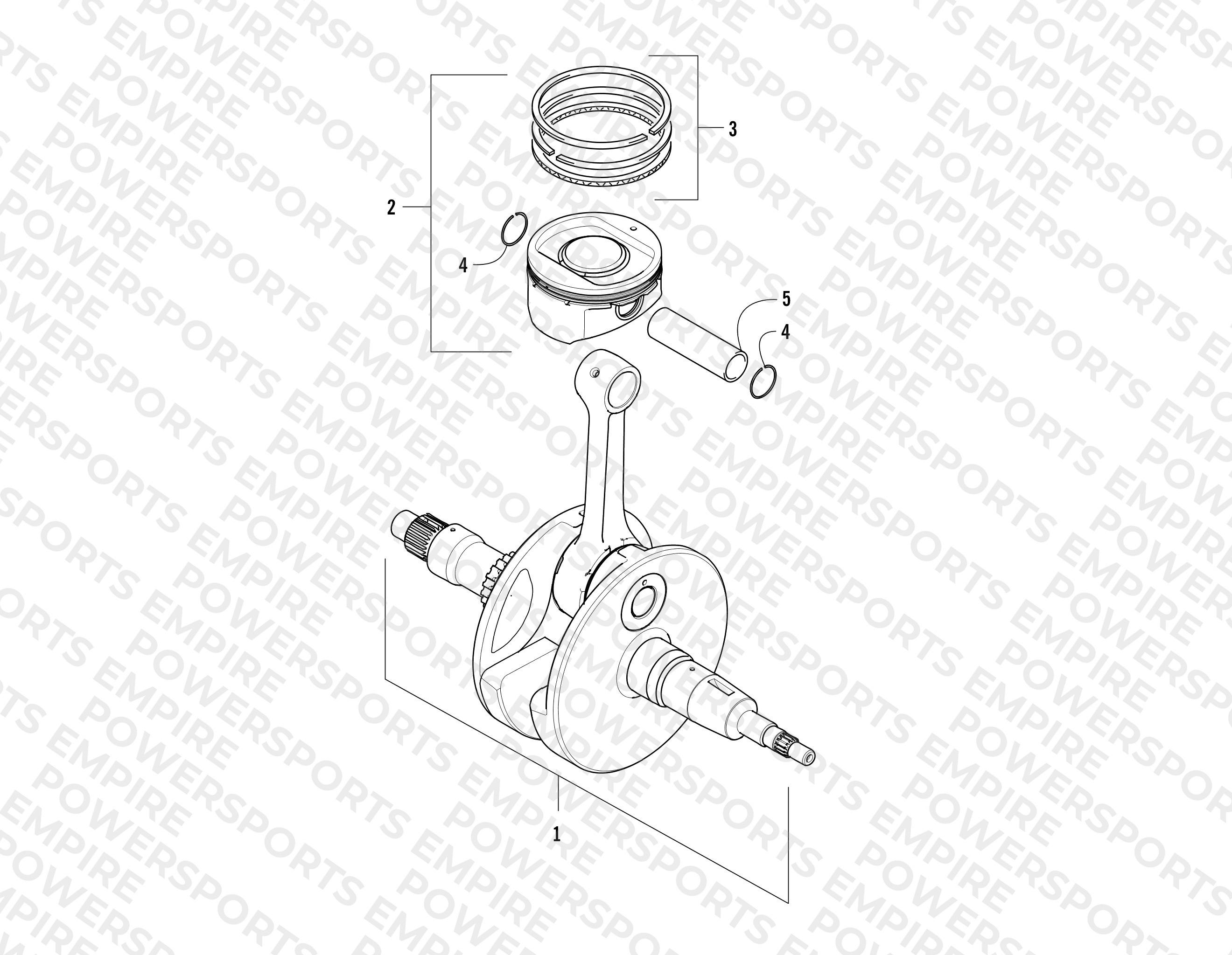 CRANKSHAFT AND PISTON ASSEMBLY