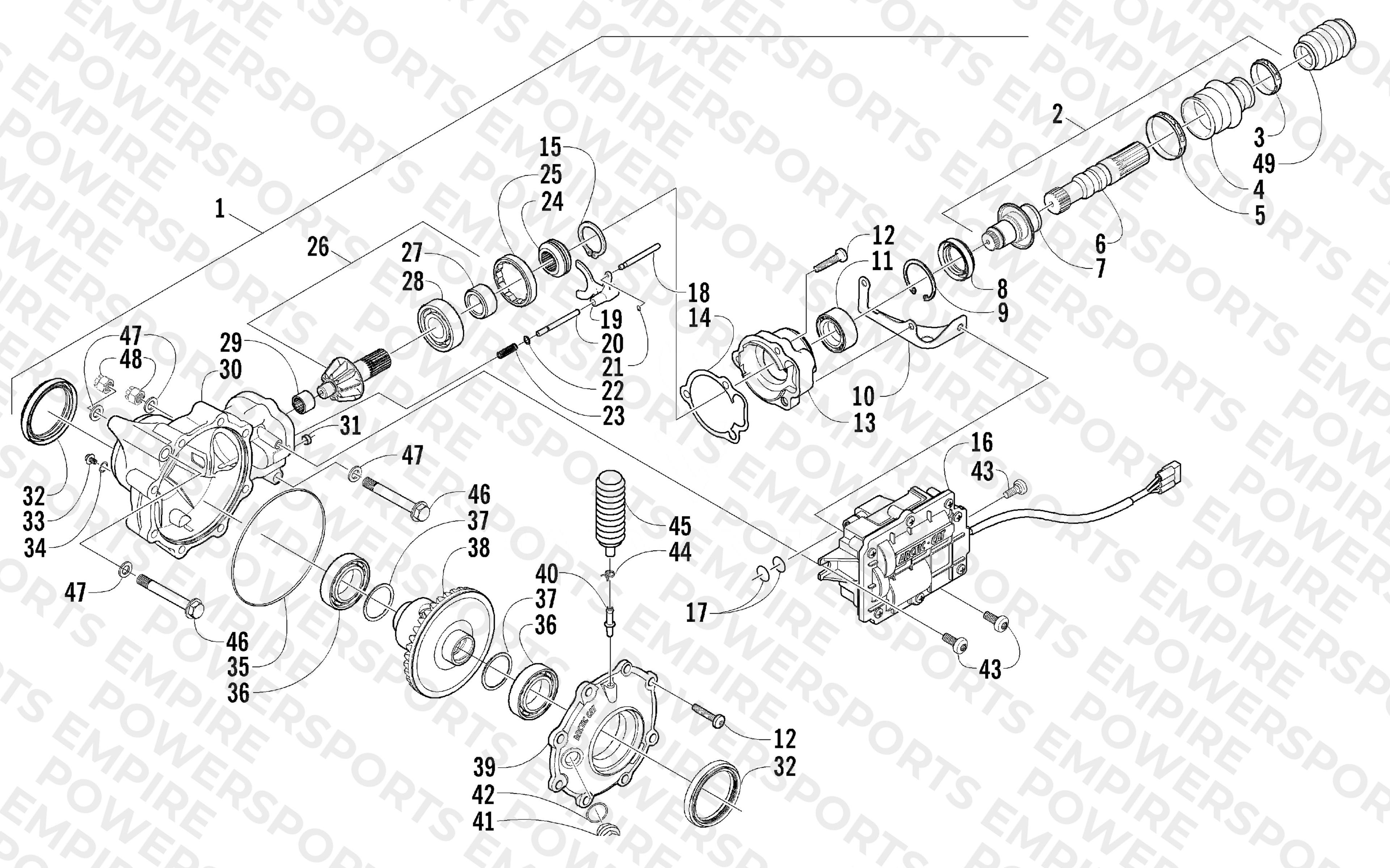 FRONT DRIVE GEARCASE ASSEMBLY