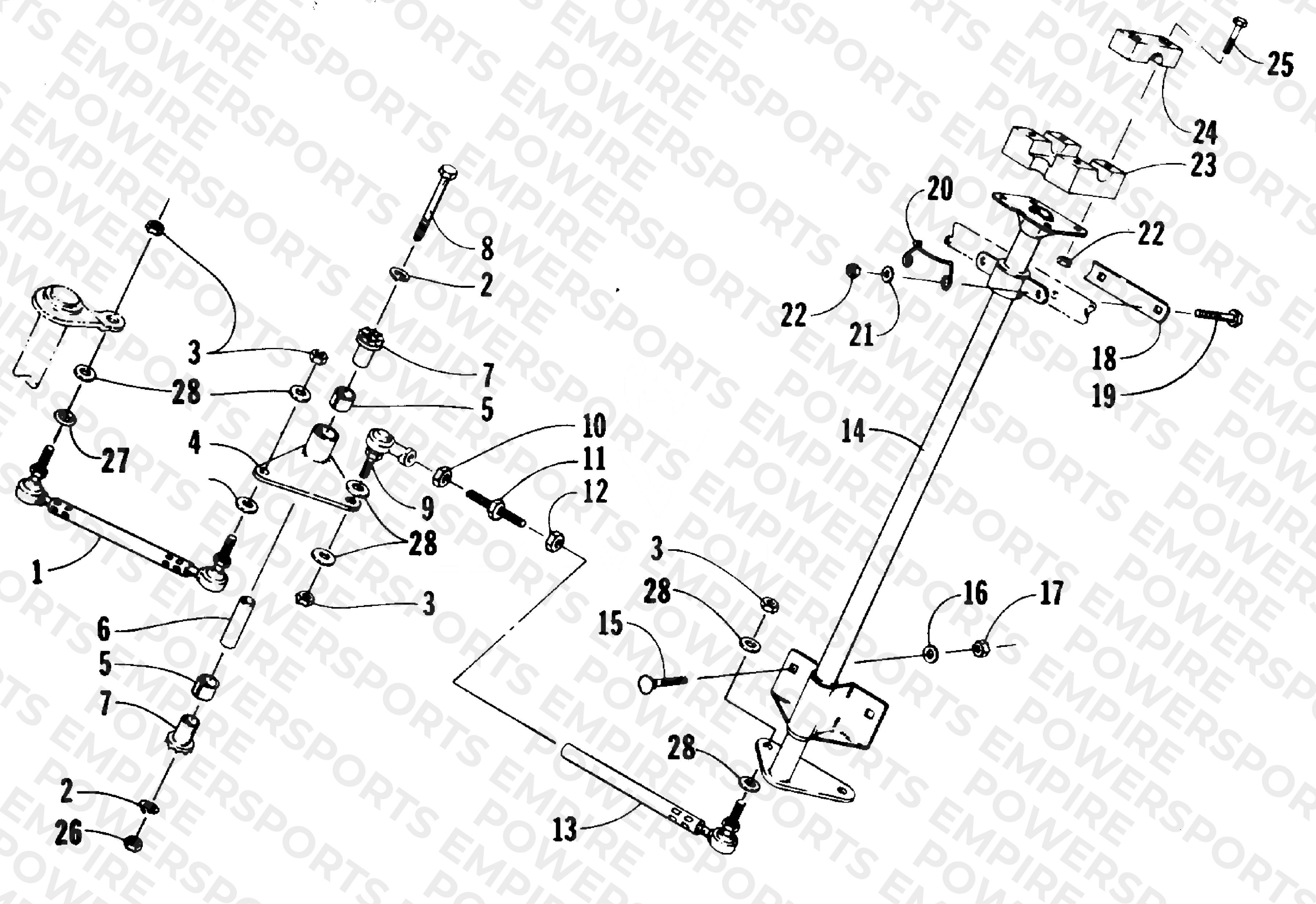 TIE ROD/STEERING POST ASSEMBLY