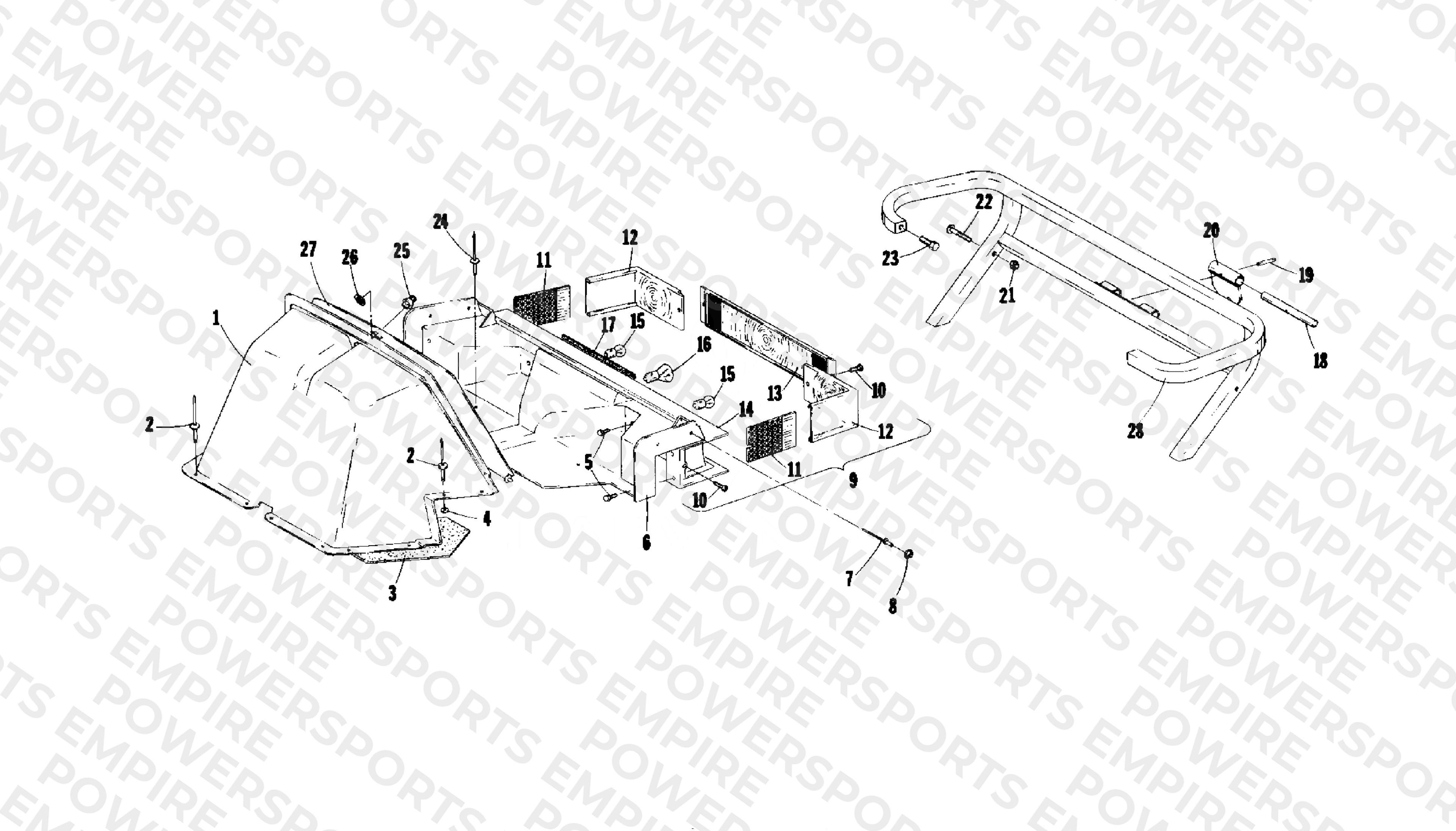 REAR SHROUD AND BUMPER