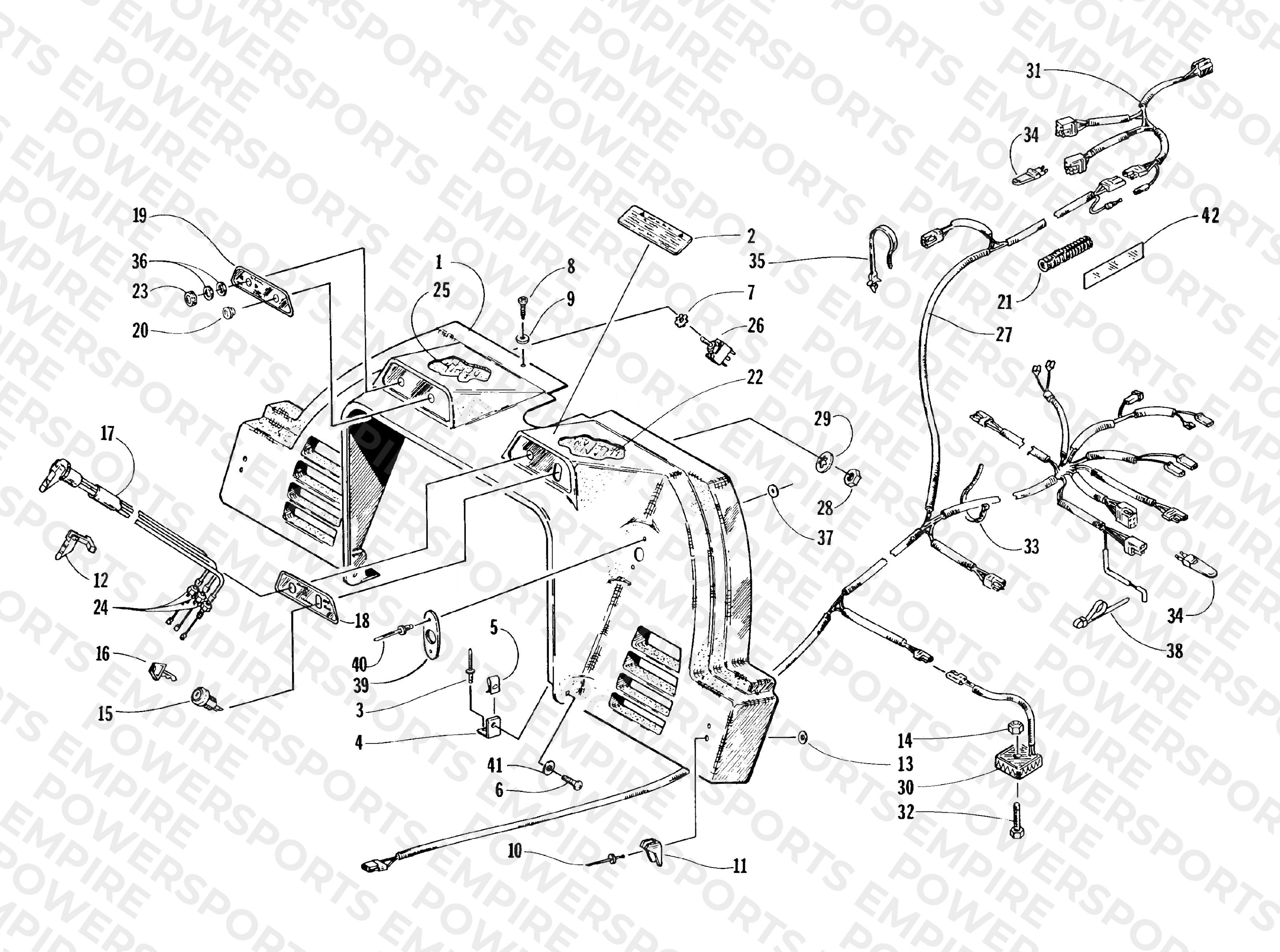CONSOLE, SWITCHES, AND WIRING ASSEMBLIES
