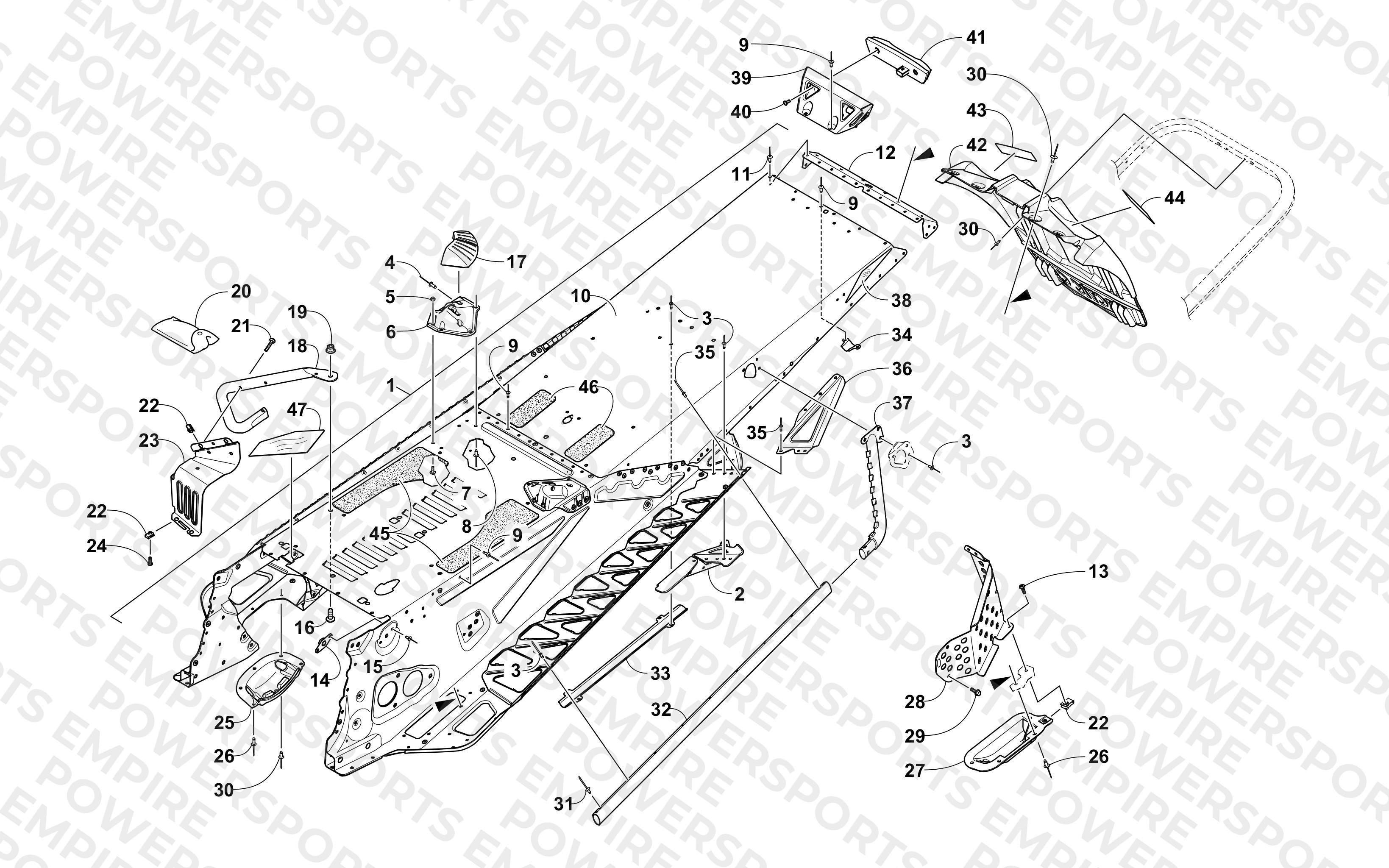 TUNNEL AND SNOWFLAP ASSEMBLY