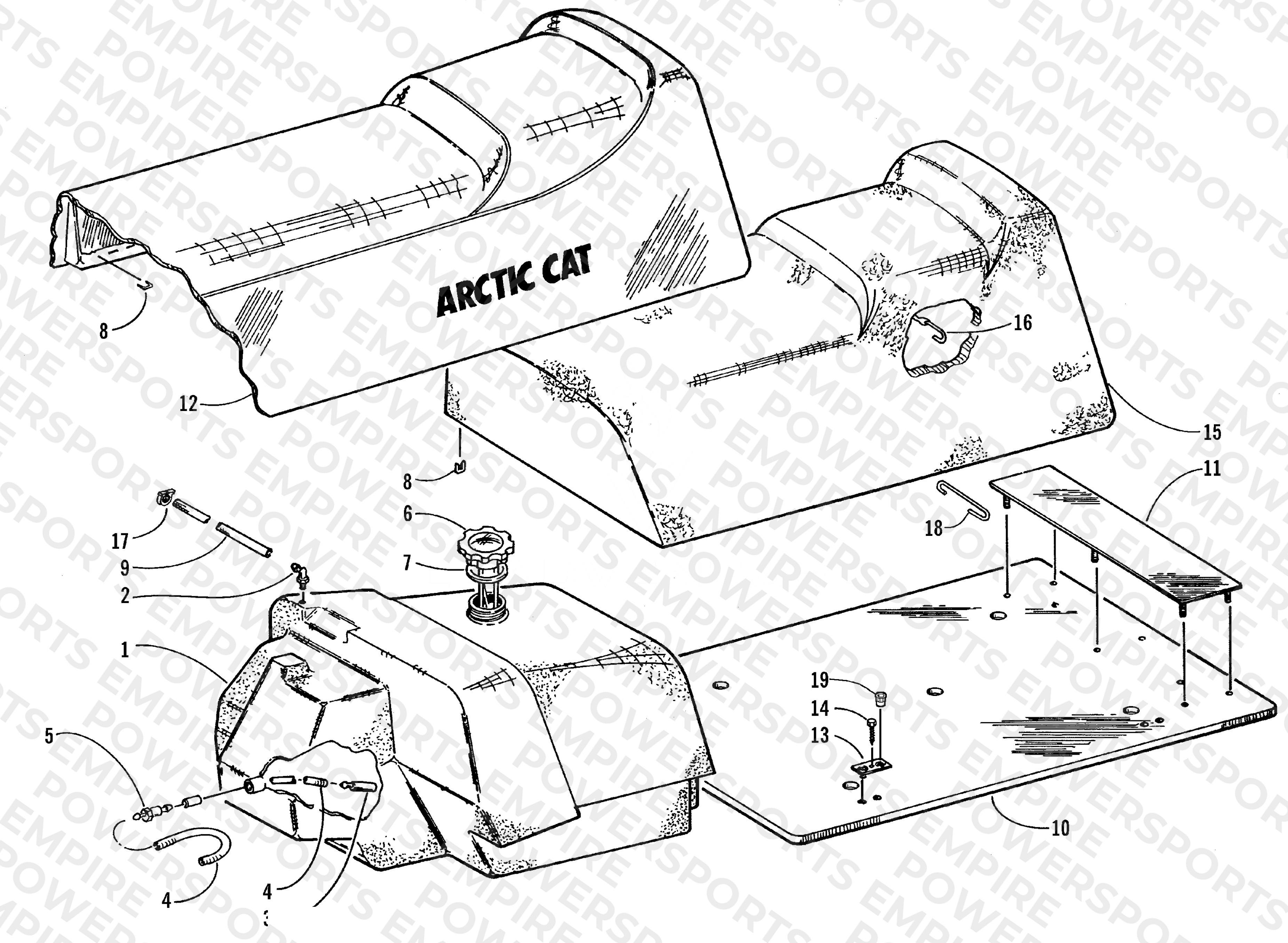 GAS TANK AND SEAT ASSEMBLIES