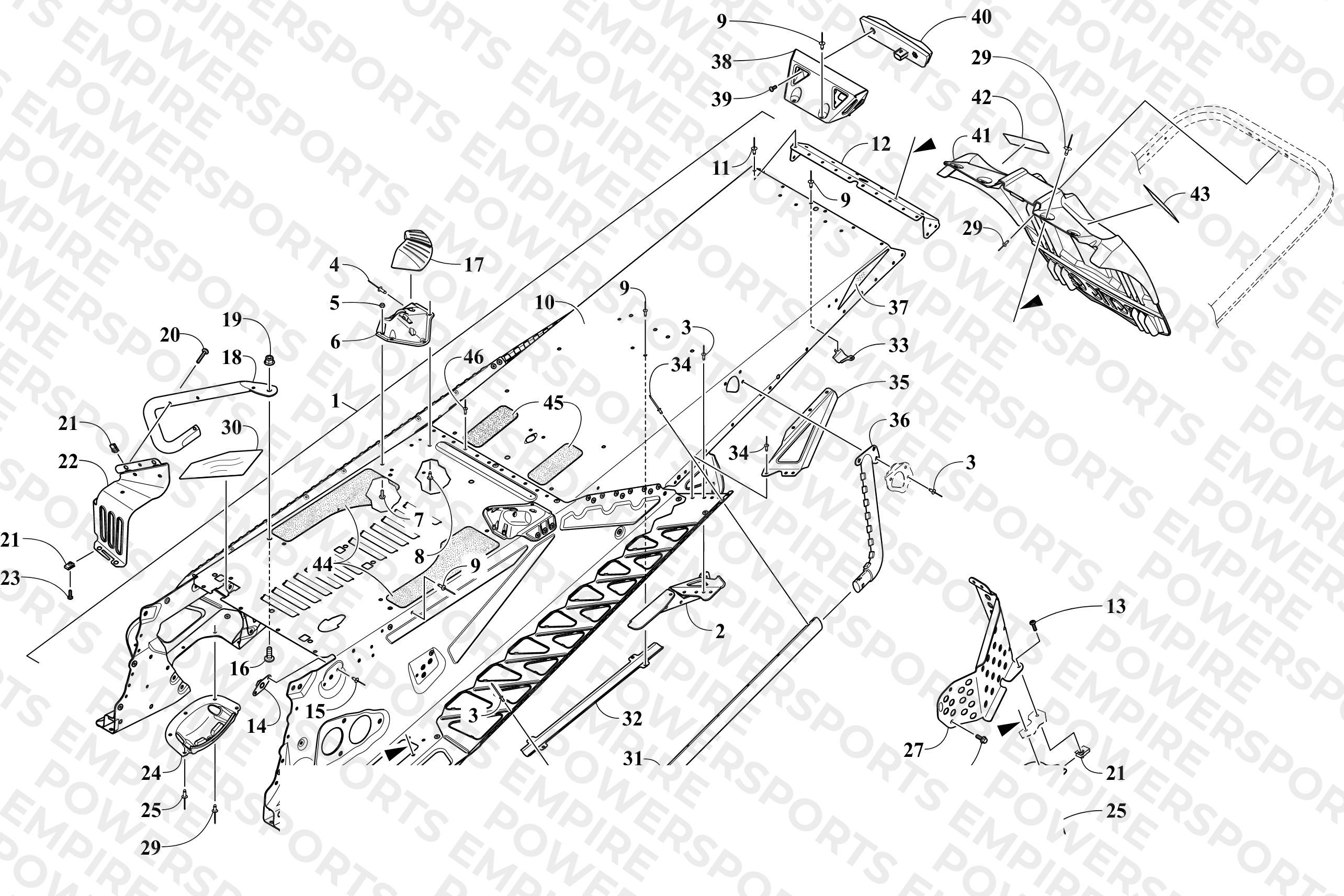 TUNNEL AND SNOWFLAP ASSEMBLY