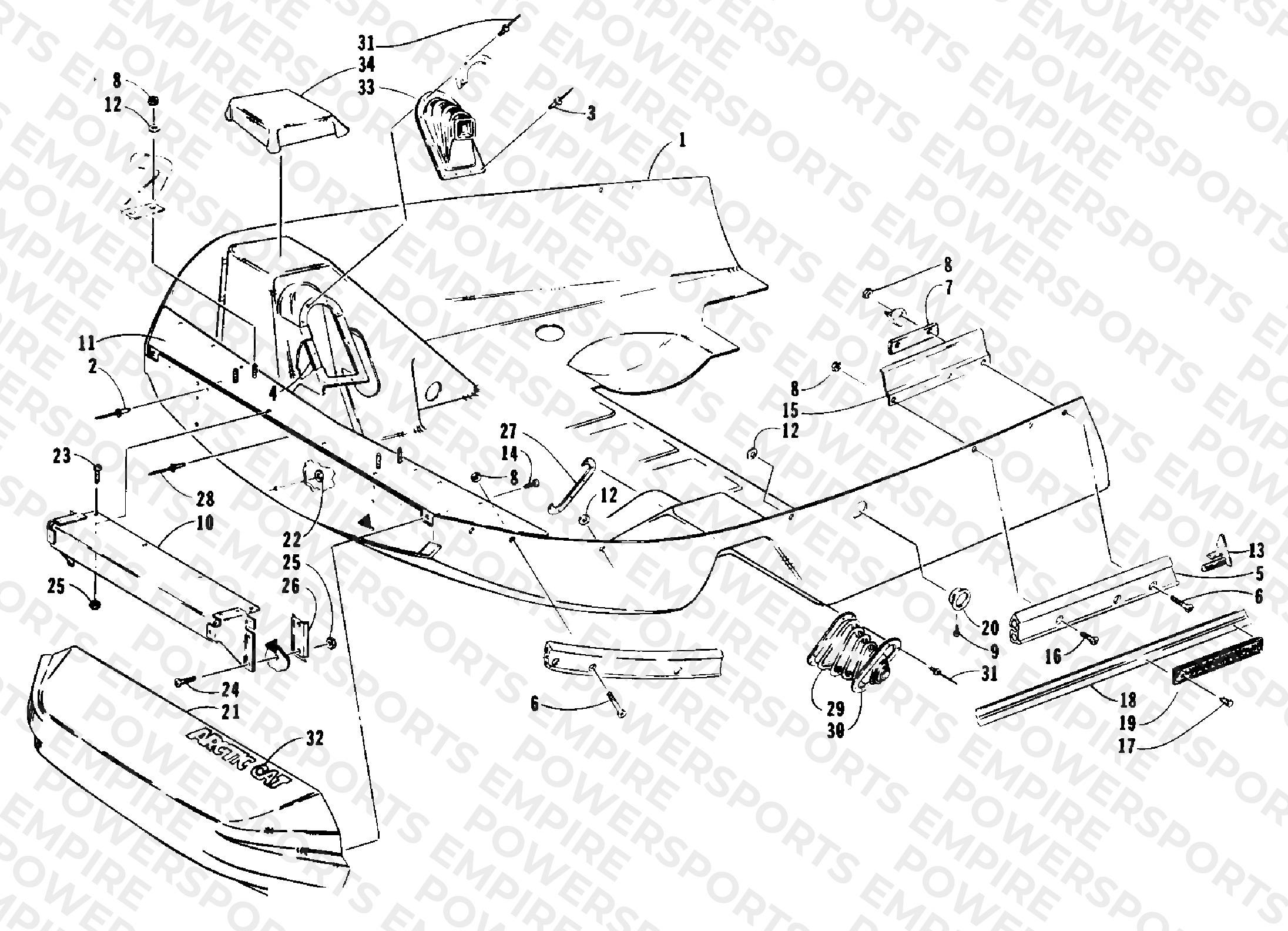 BELLY PAN AND NOSE CONE ASSEMBLIES