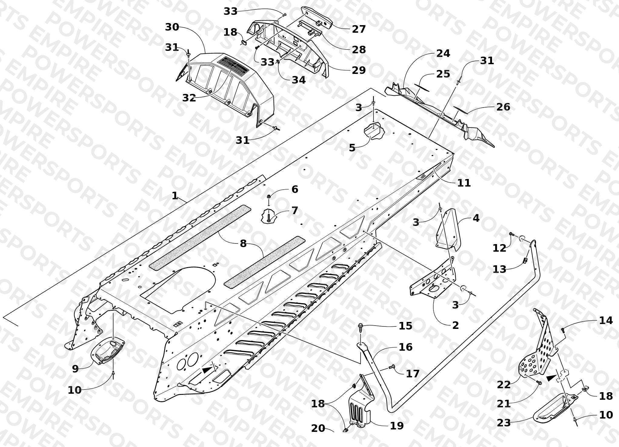 TUNNEL AND SNOWFLAP ASSEMBLY