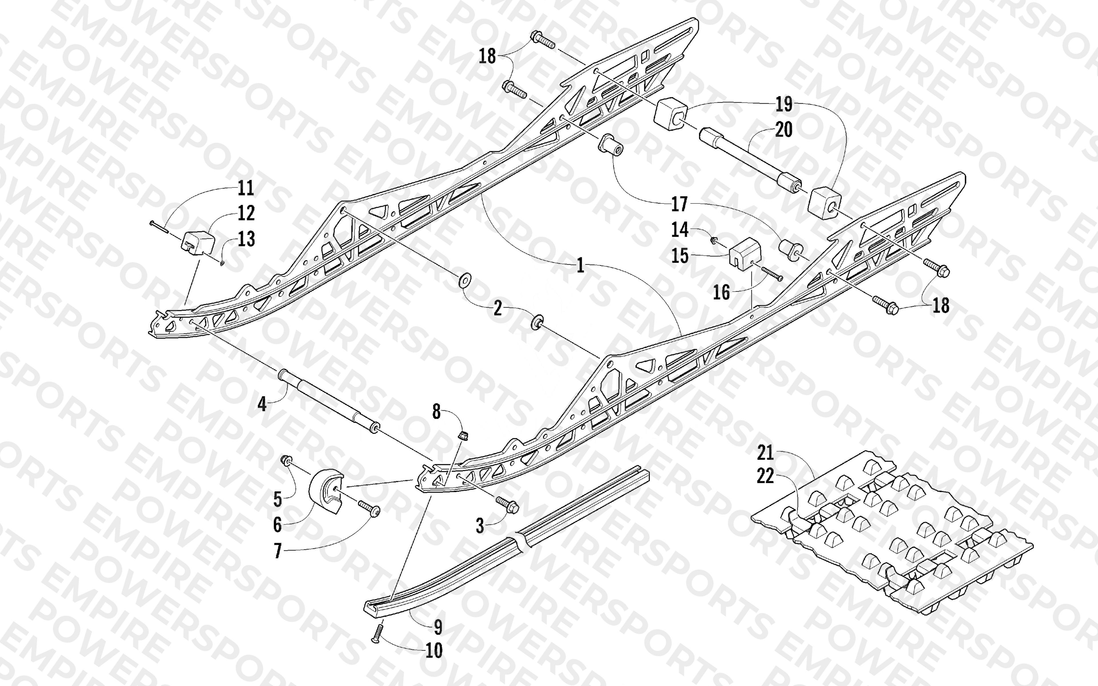 SLIDE RAIL AND TRACK ASSEMBLY