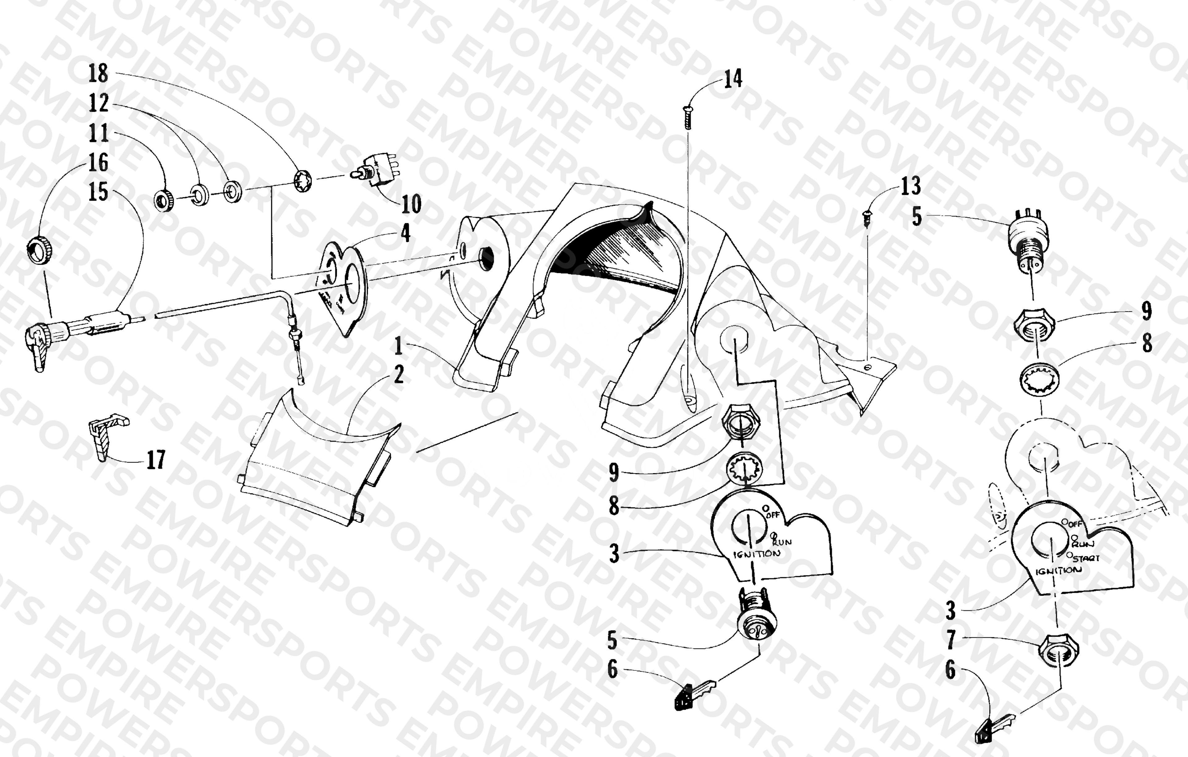 CONSOLE AND SWITCH ASSEMBLY