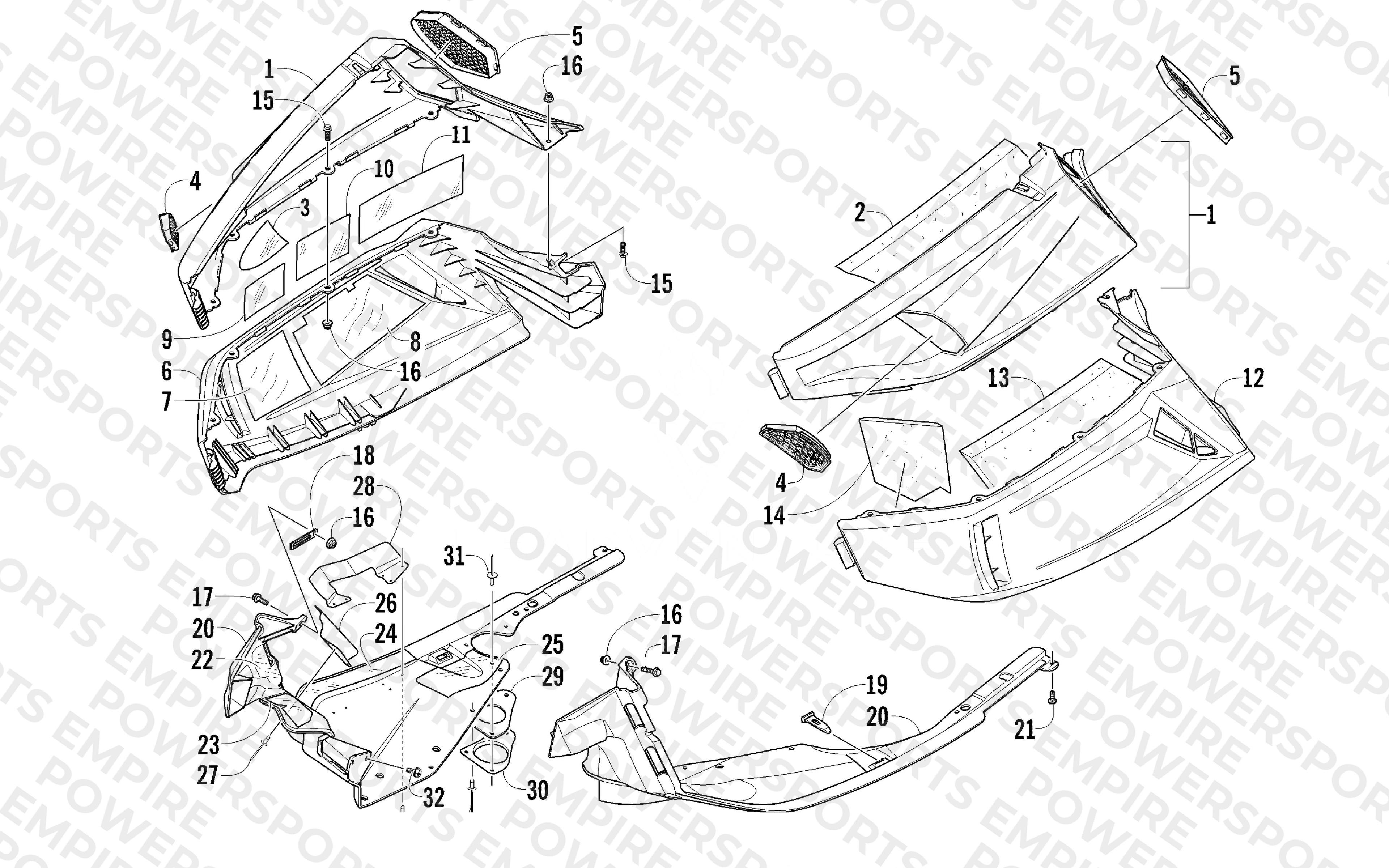 SKID PLATE AND SIDE PANEL ASSEMBLY