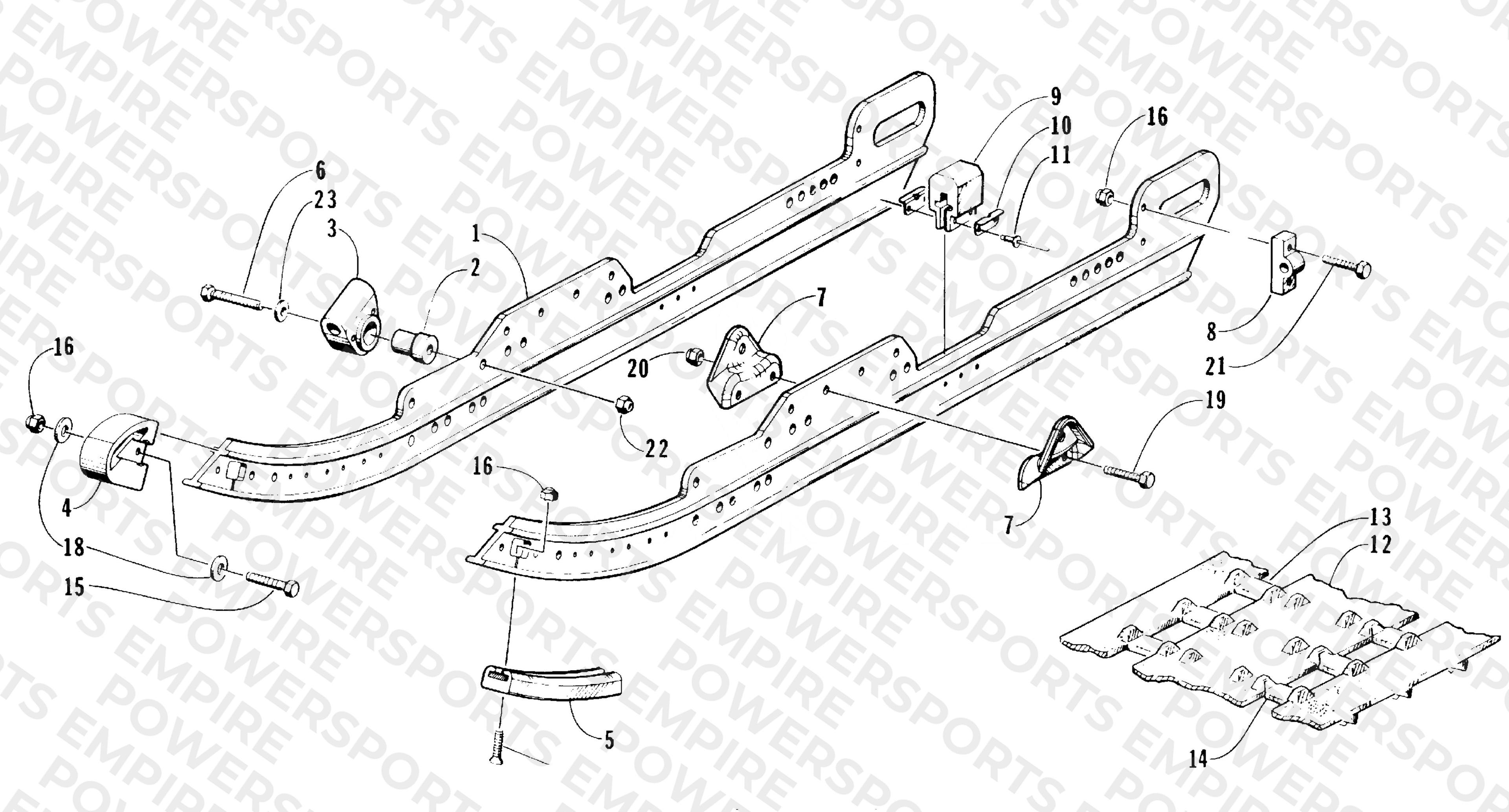 SLIDE RAIL AND TRACK ASSEMBLY