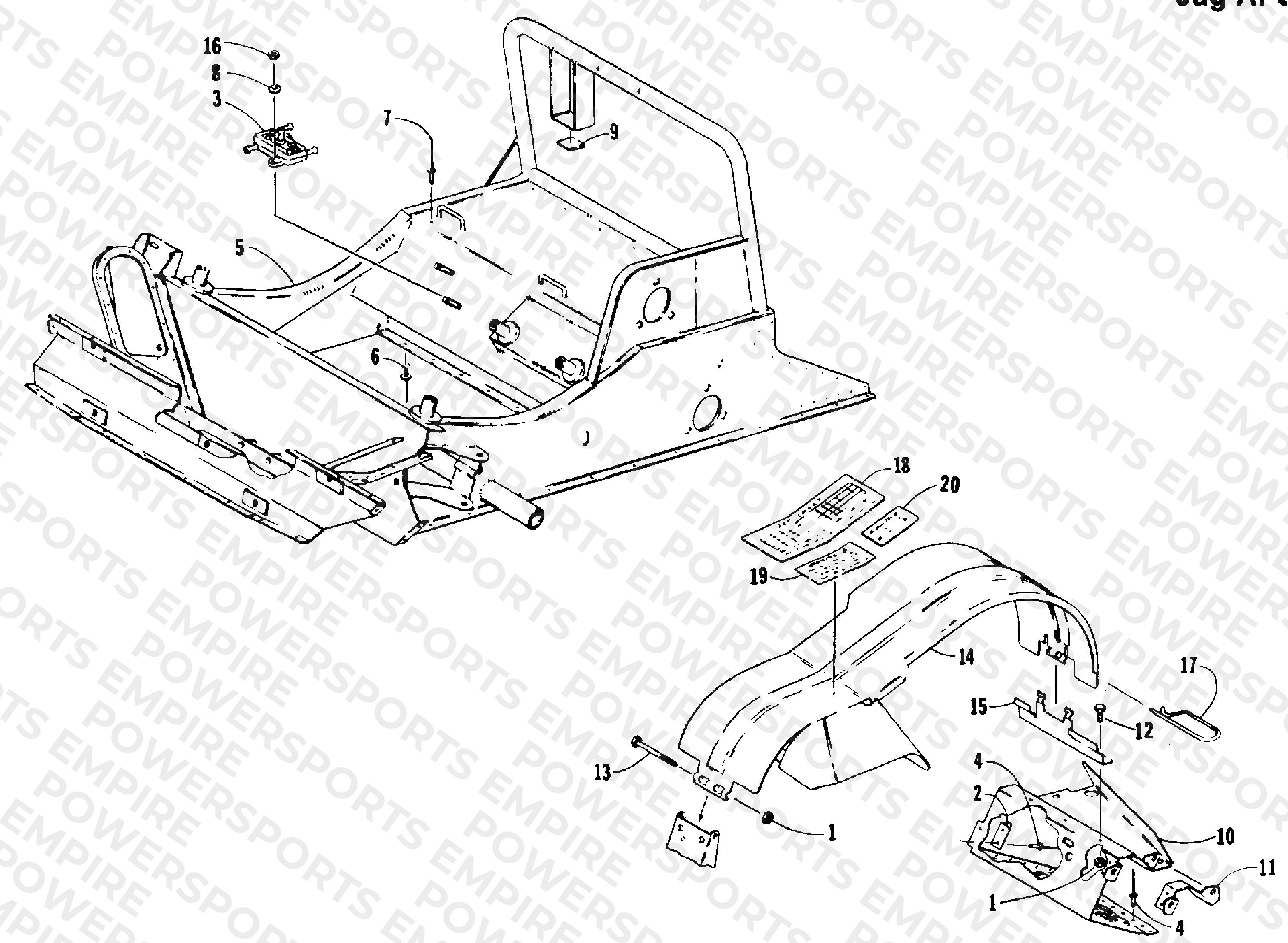 FRONT FRAME AND FOOTREST ASSEMBLY