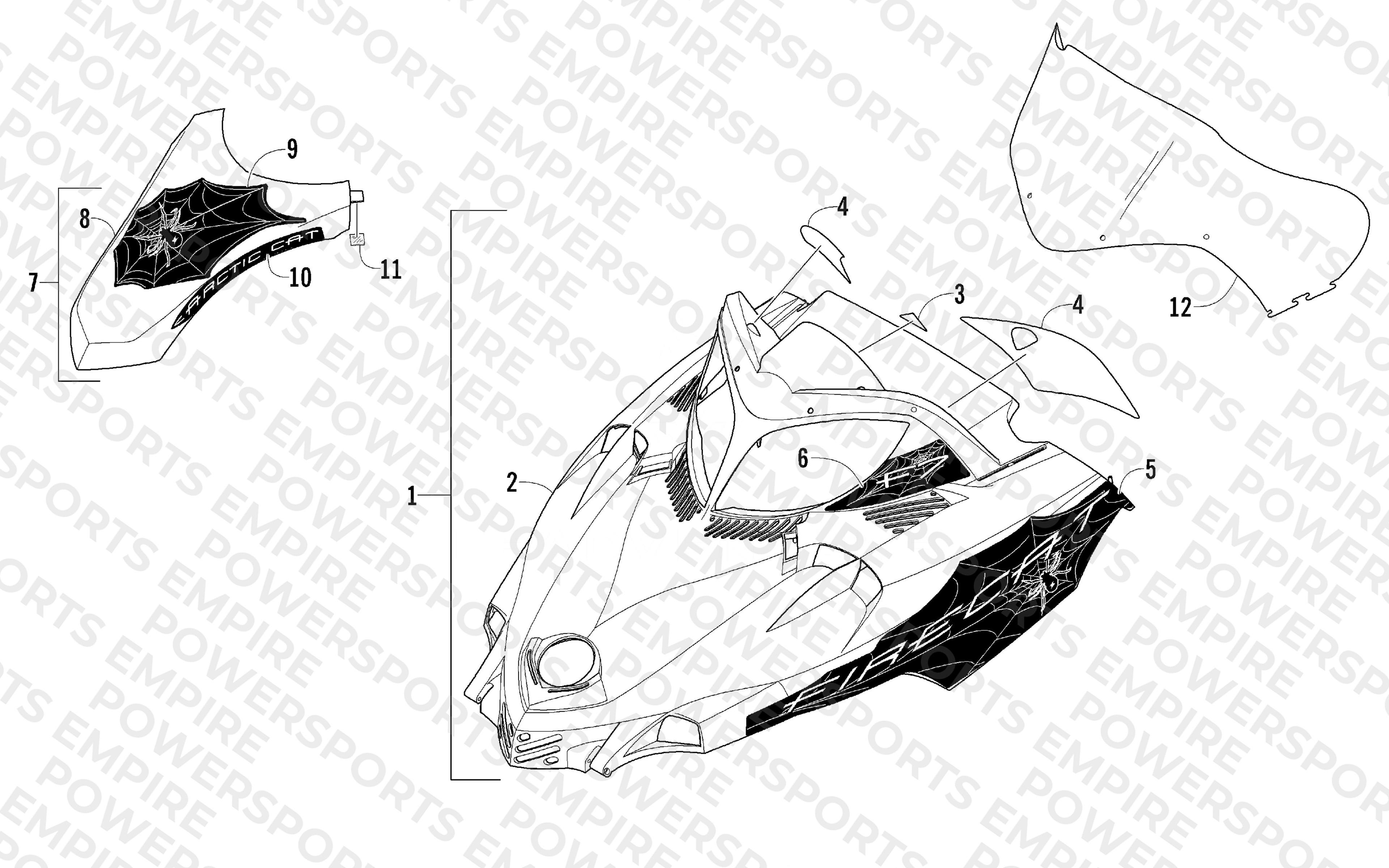 HOOD AND WINDSHIELD ASSEMBLY