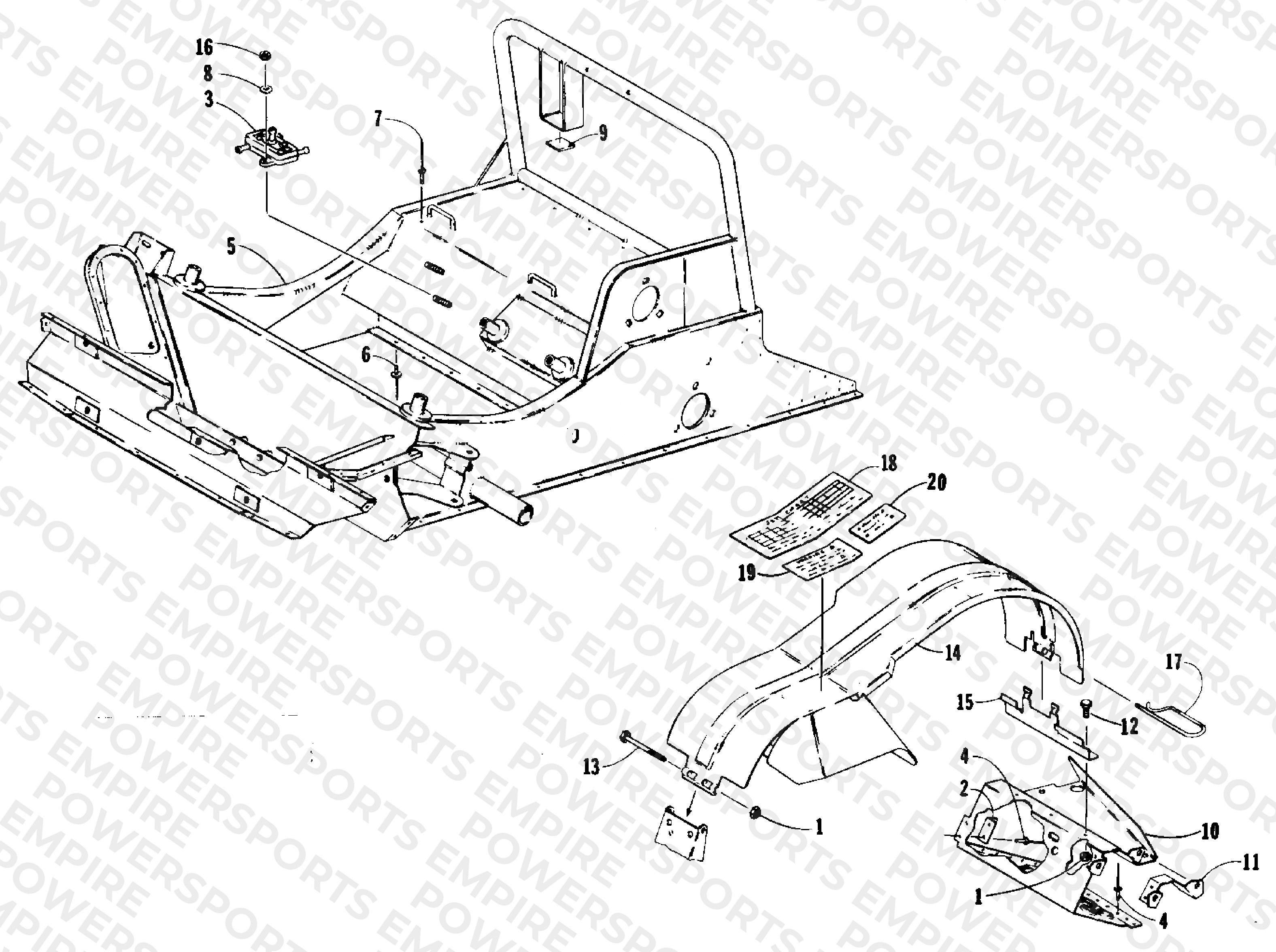 FRONT FRAME AND FOOTREST ASSEMBLY