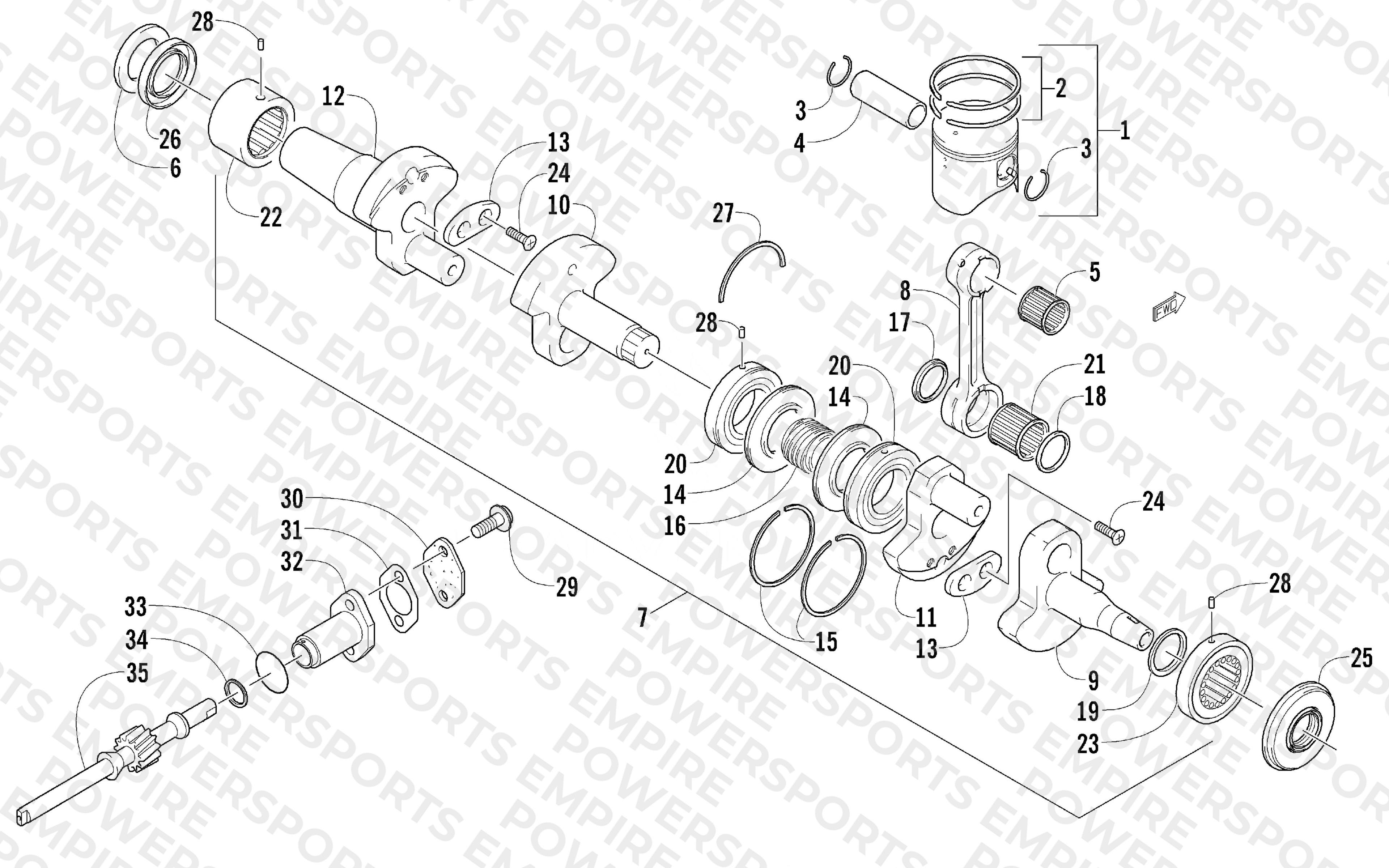 PISTON AND CRANKSHAFT