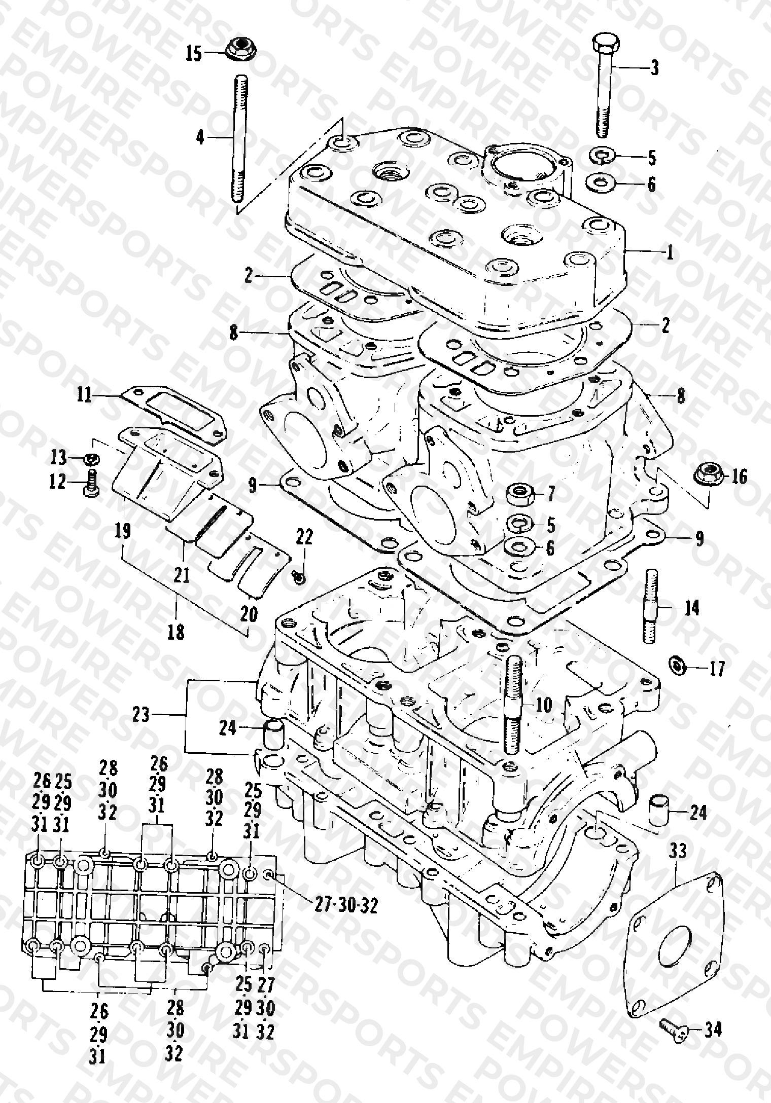 CRANKCASE AND CYLINDER