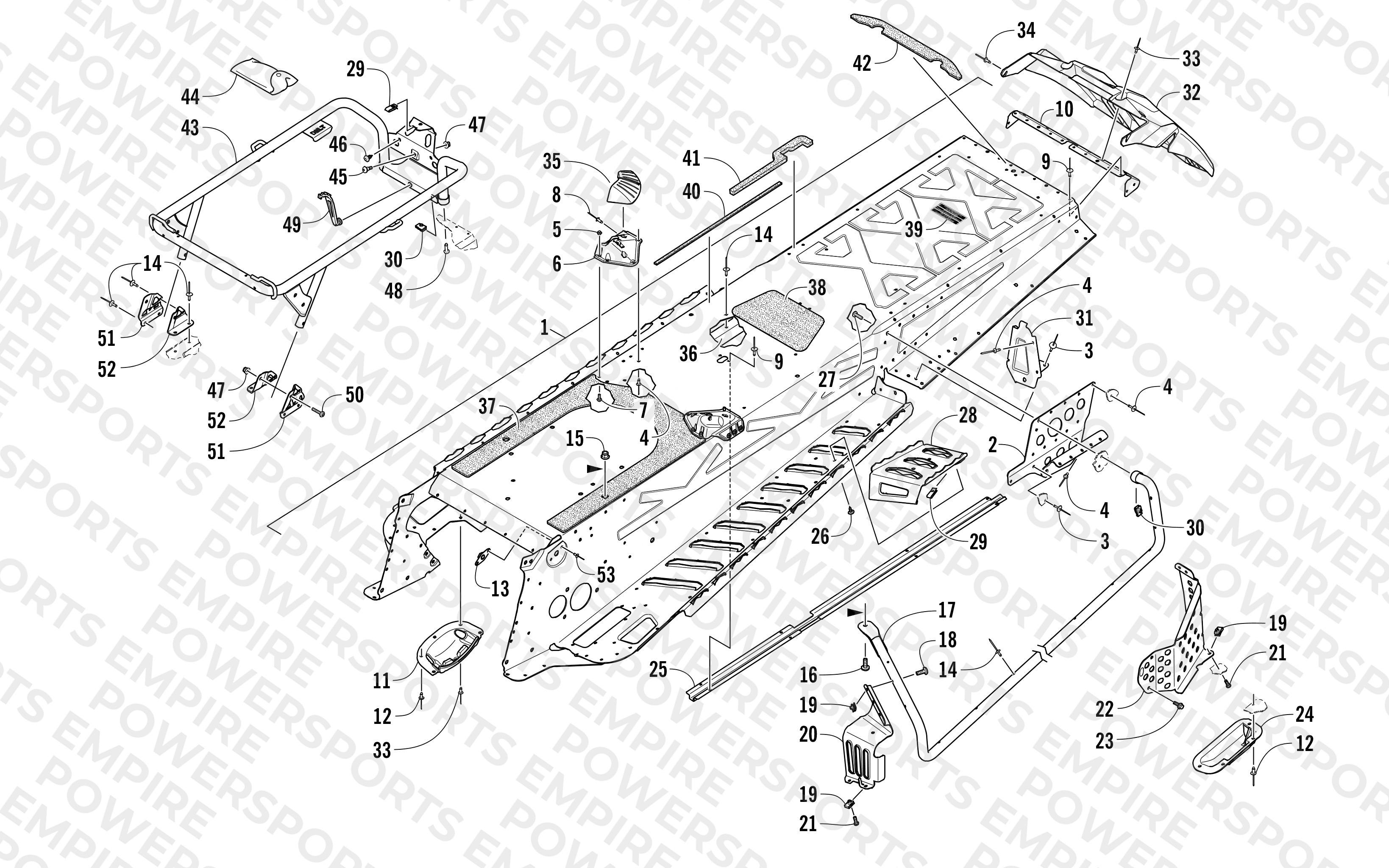 TUNNEL AND REAR RACK ASSEMBLY