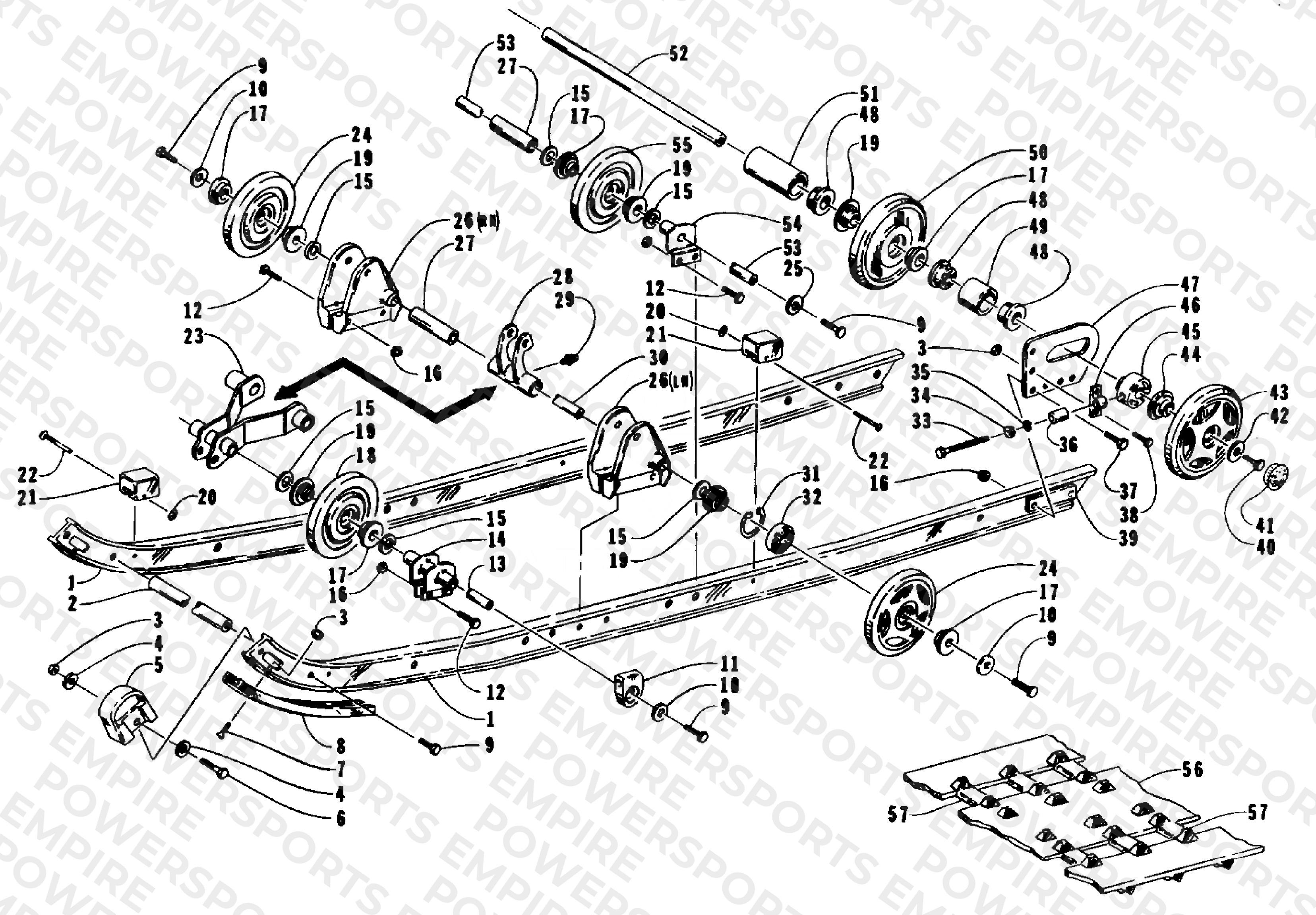 SLIDE RAIL AND TRACK ASSEMBLY