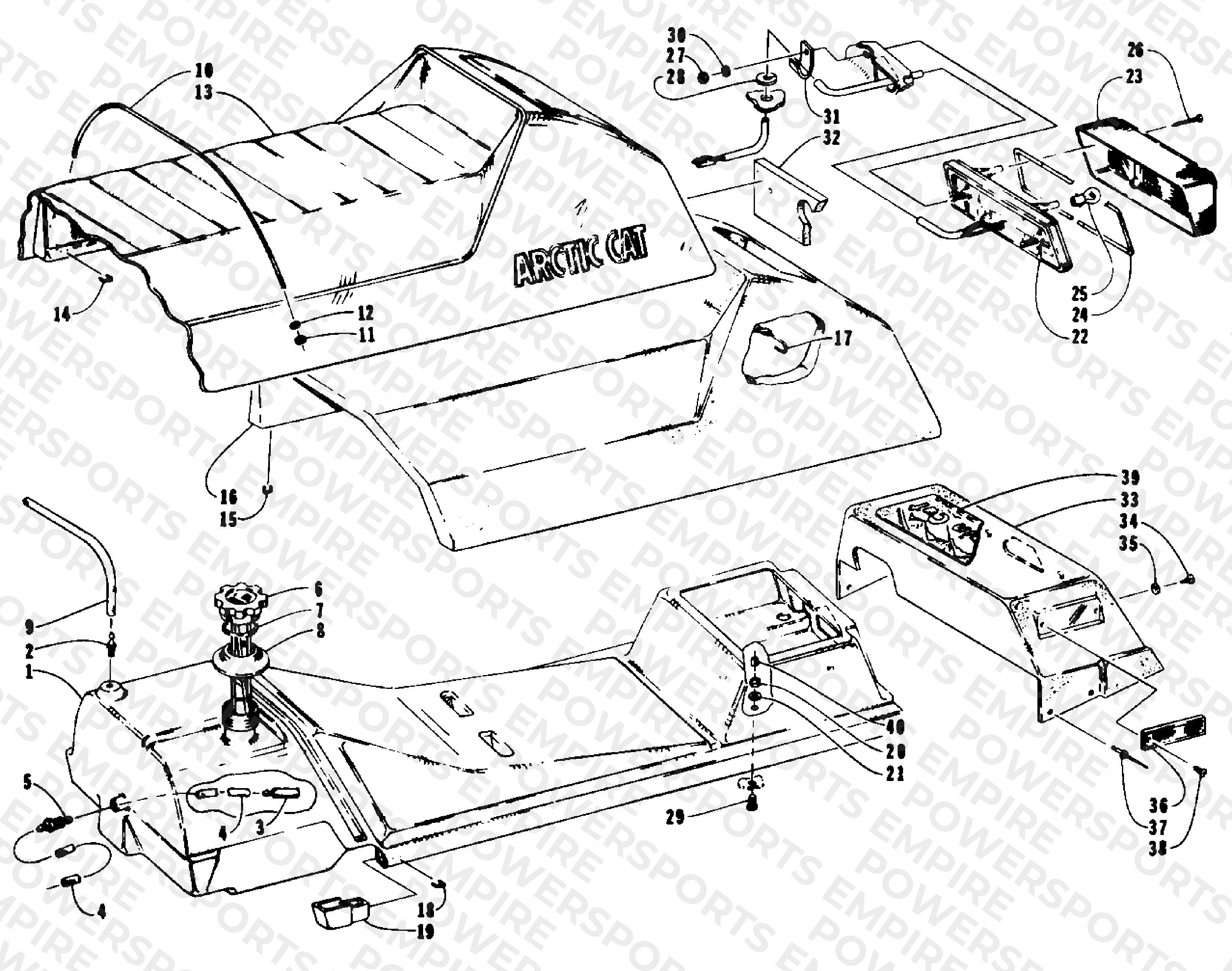 GAS TANK, SEAT, AND TAILLIGHT ASSEMBLIES