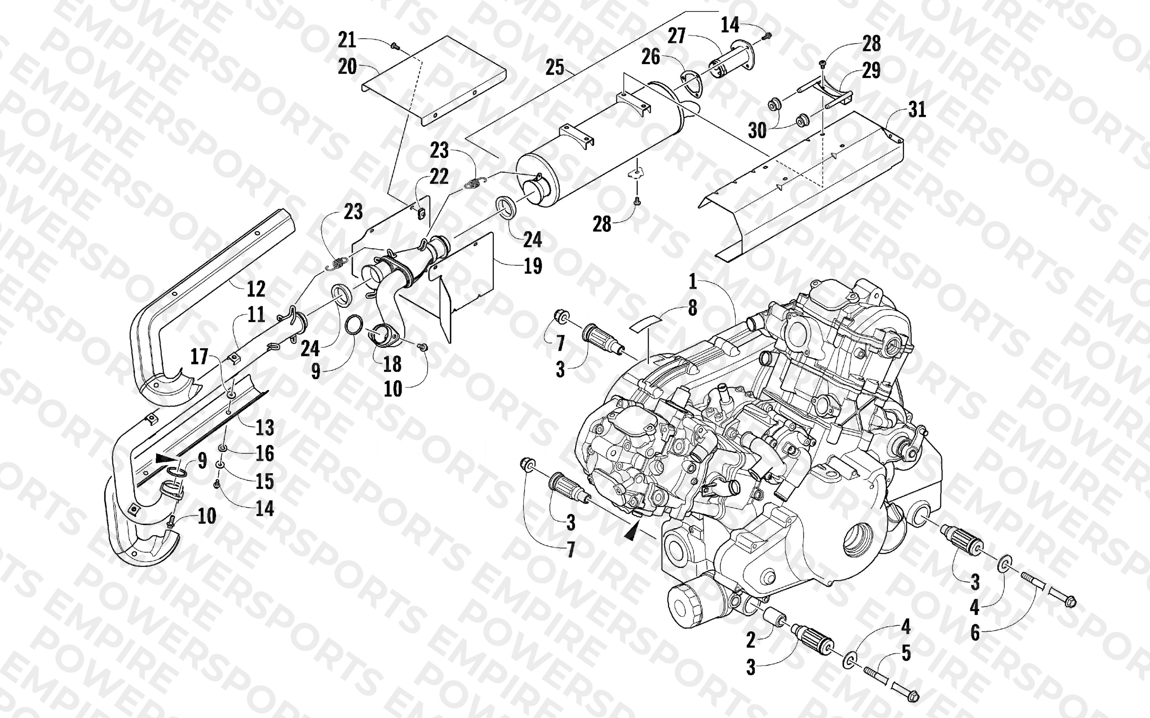 ENGINE AND EXHAUST